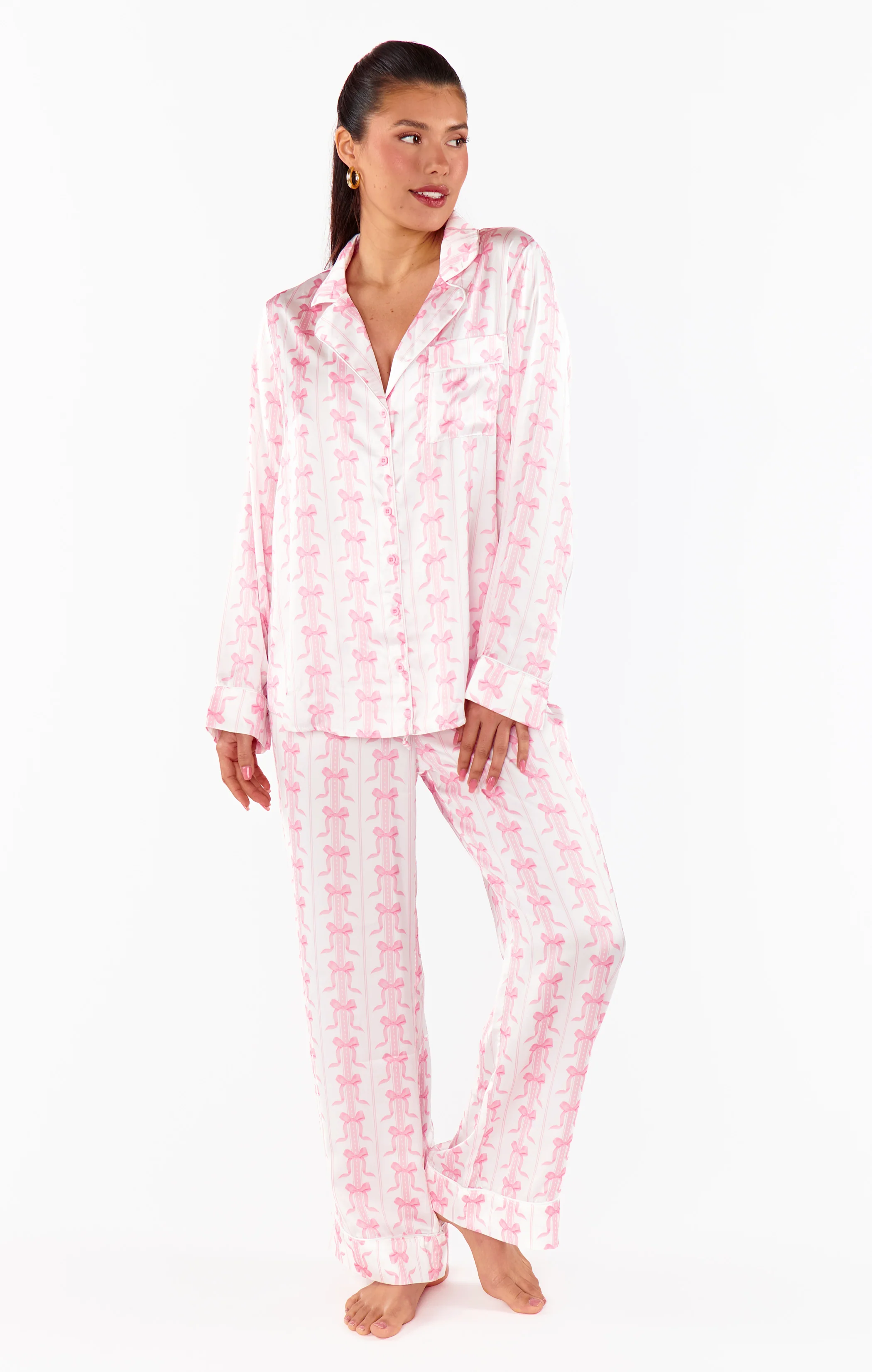 Samantha Bow Silky PJ Set