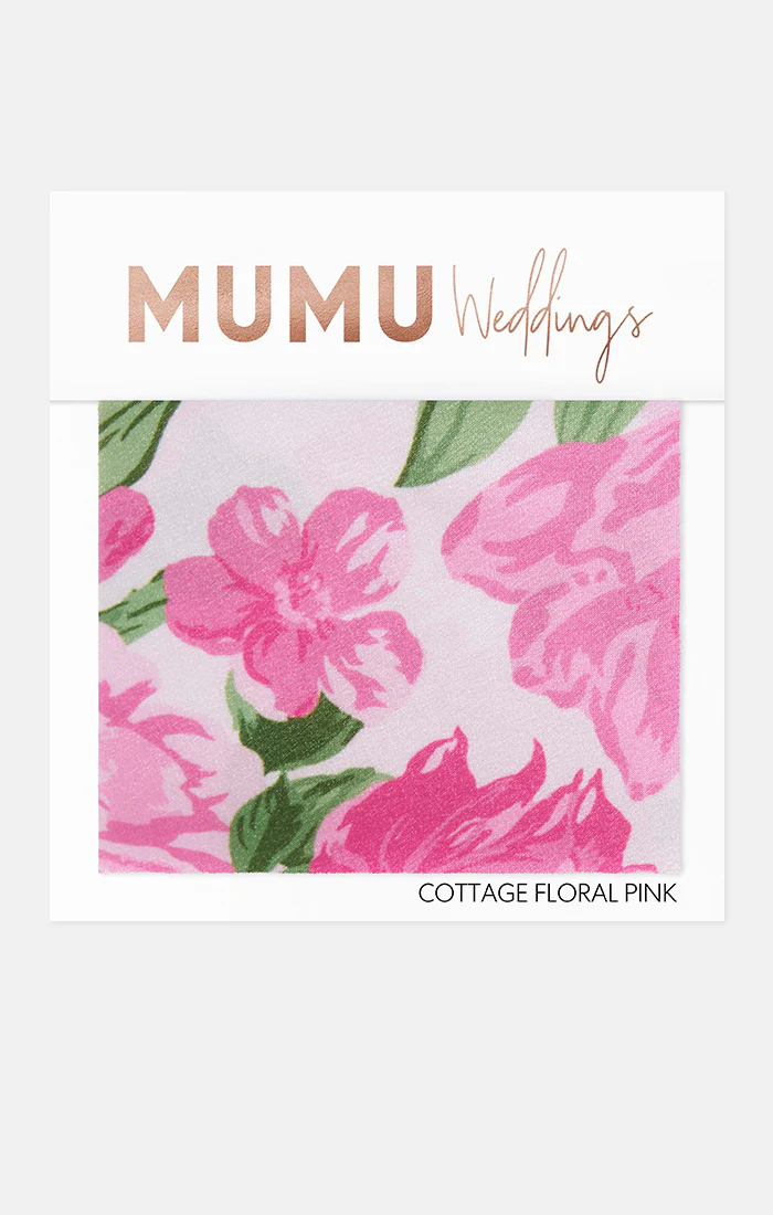 Bridesmaid Fabric Swatch ~ Cottage Floral Pink