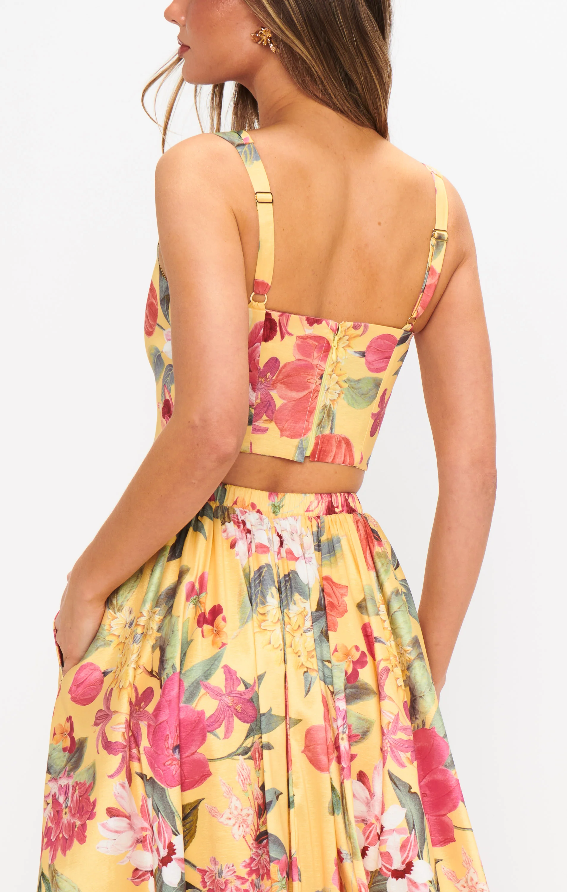 Mimosa Floral Taffeta