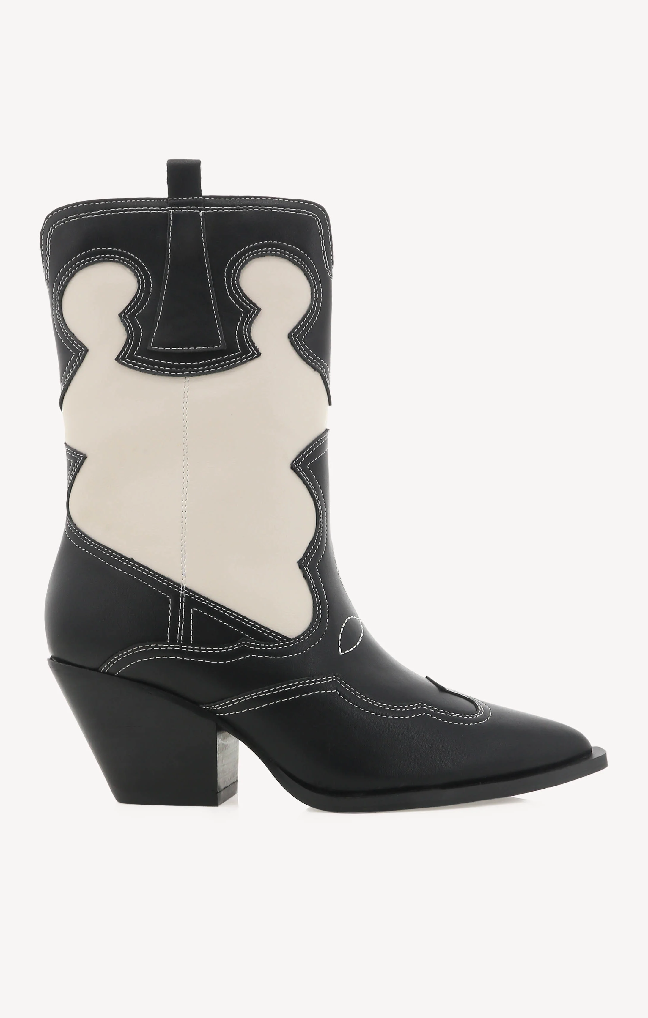 Adriel Western Boot ~ Black/Ivory