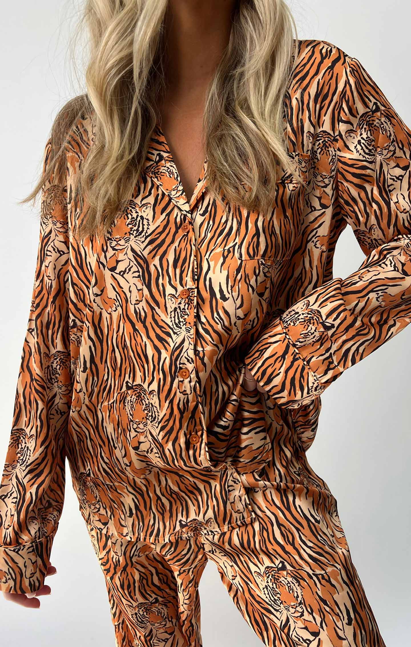 Elegant PJ Set ~ Patterned Tiger