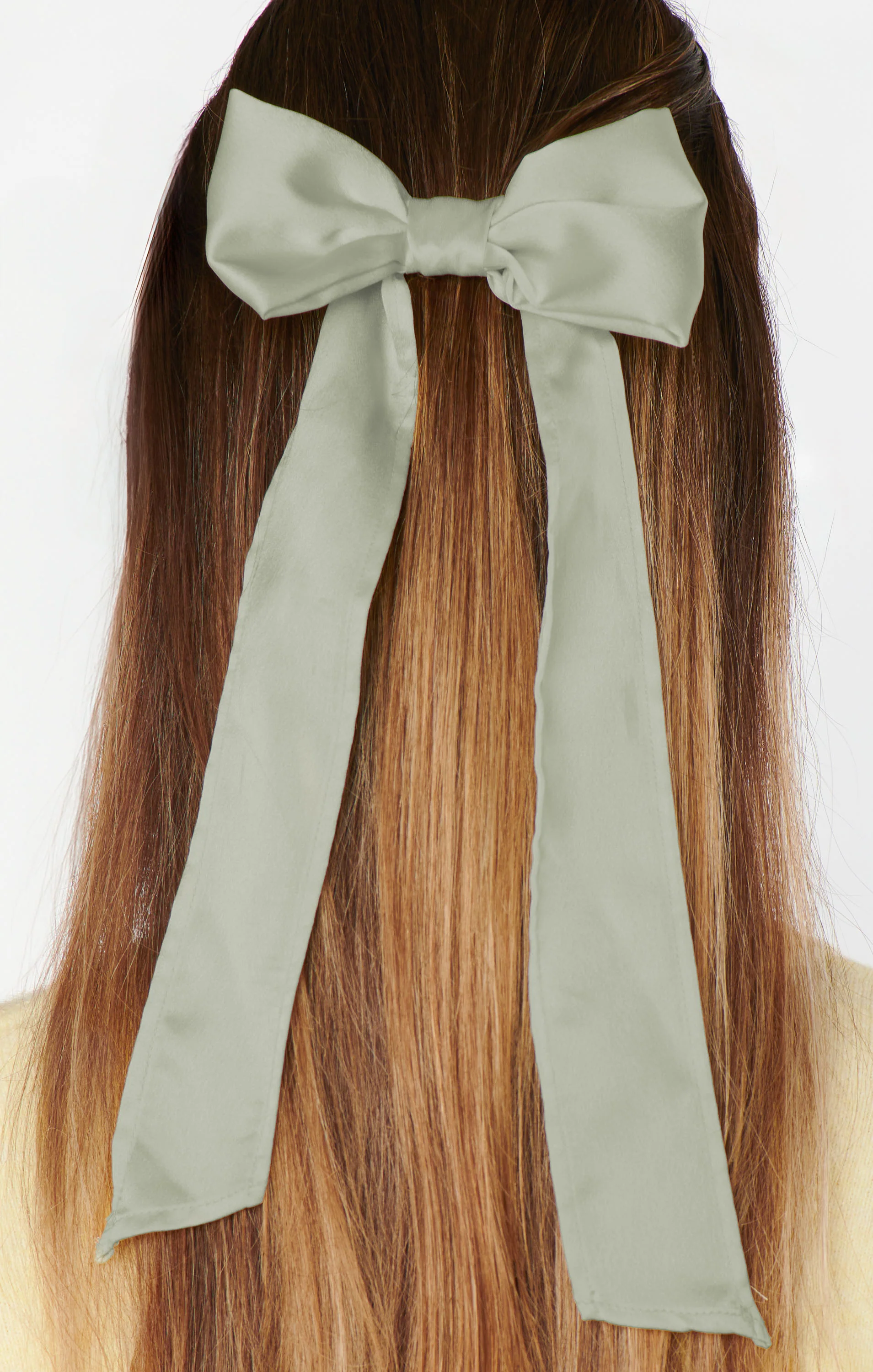 Elsa Bow ~ Moss Green Luxe Satin