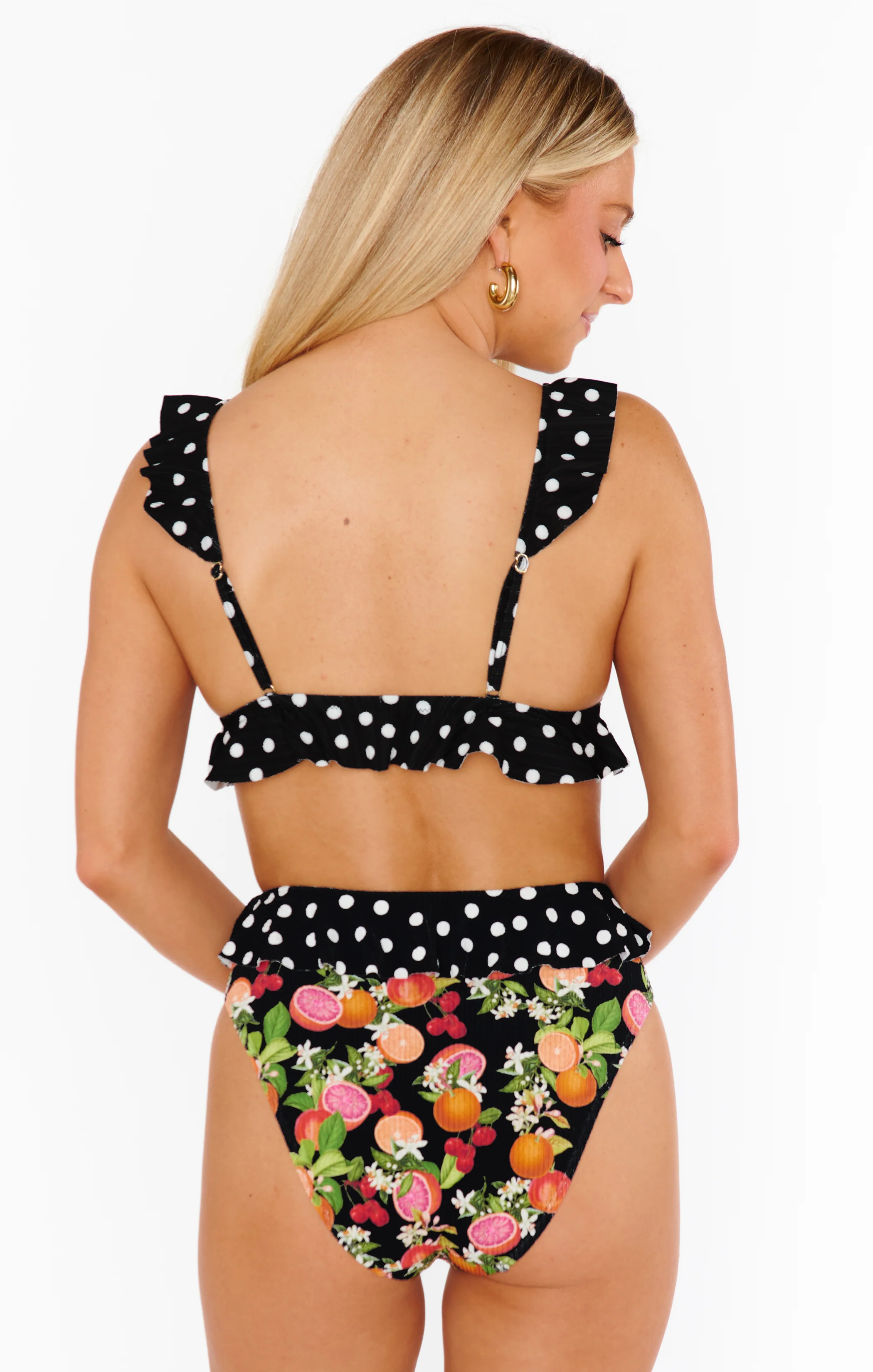 Carolina Ruffle Top ~ Tropical Sangria Multi