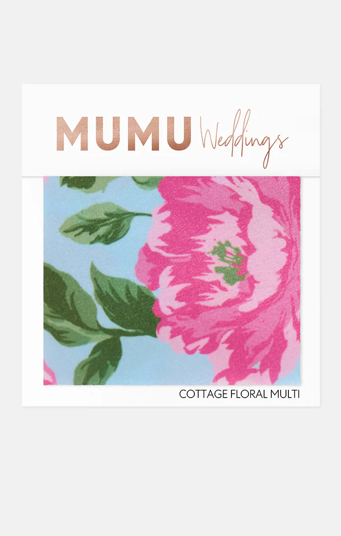 Bridesmaid Fabric Swatch ~ Cottage Floral Multi