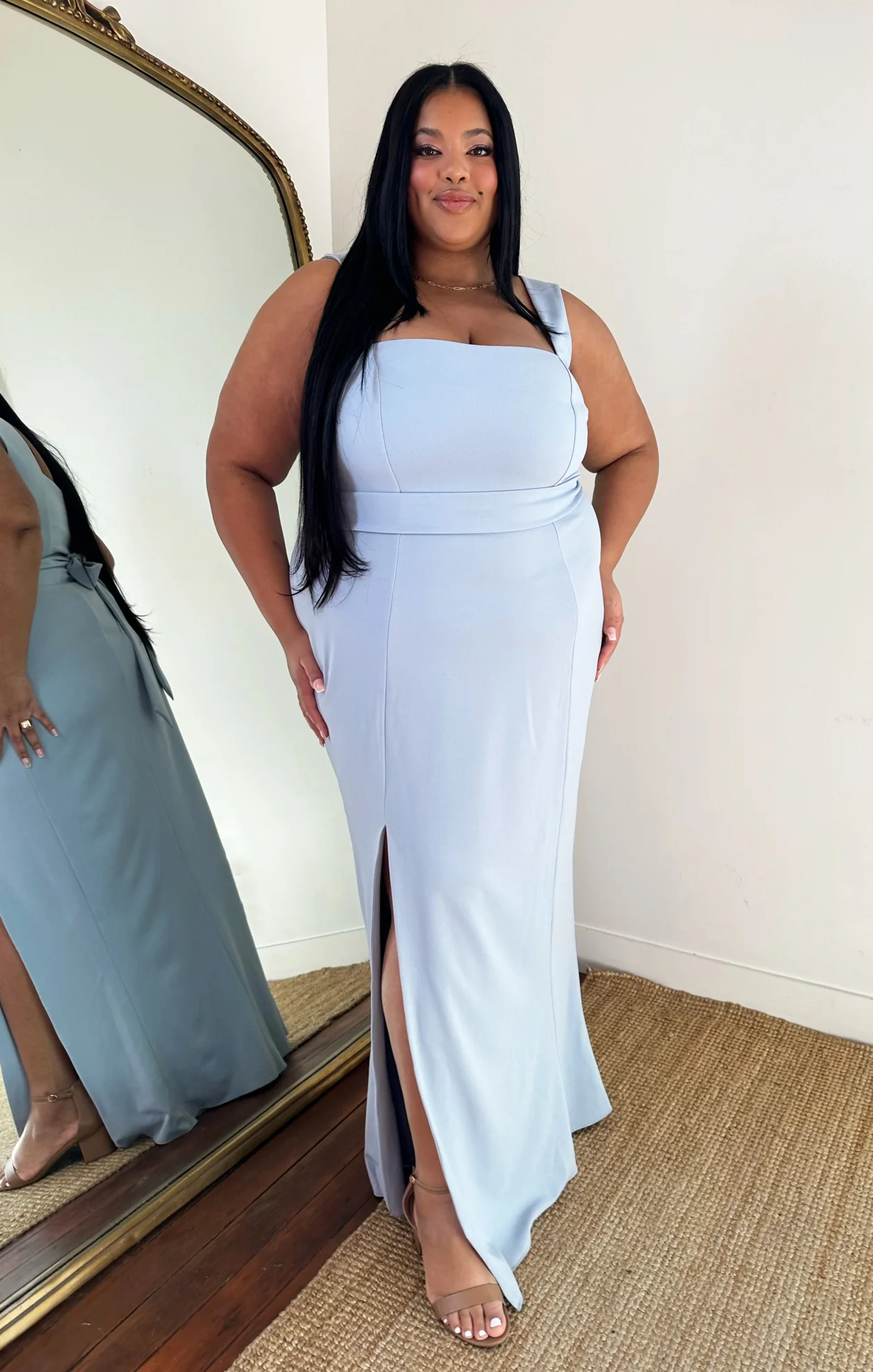 Modern Dress ~ Deep Sky Blue Stretch