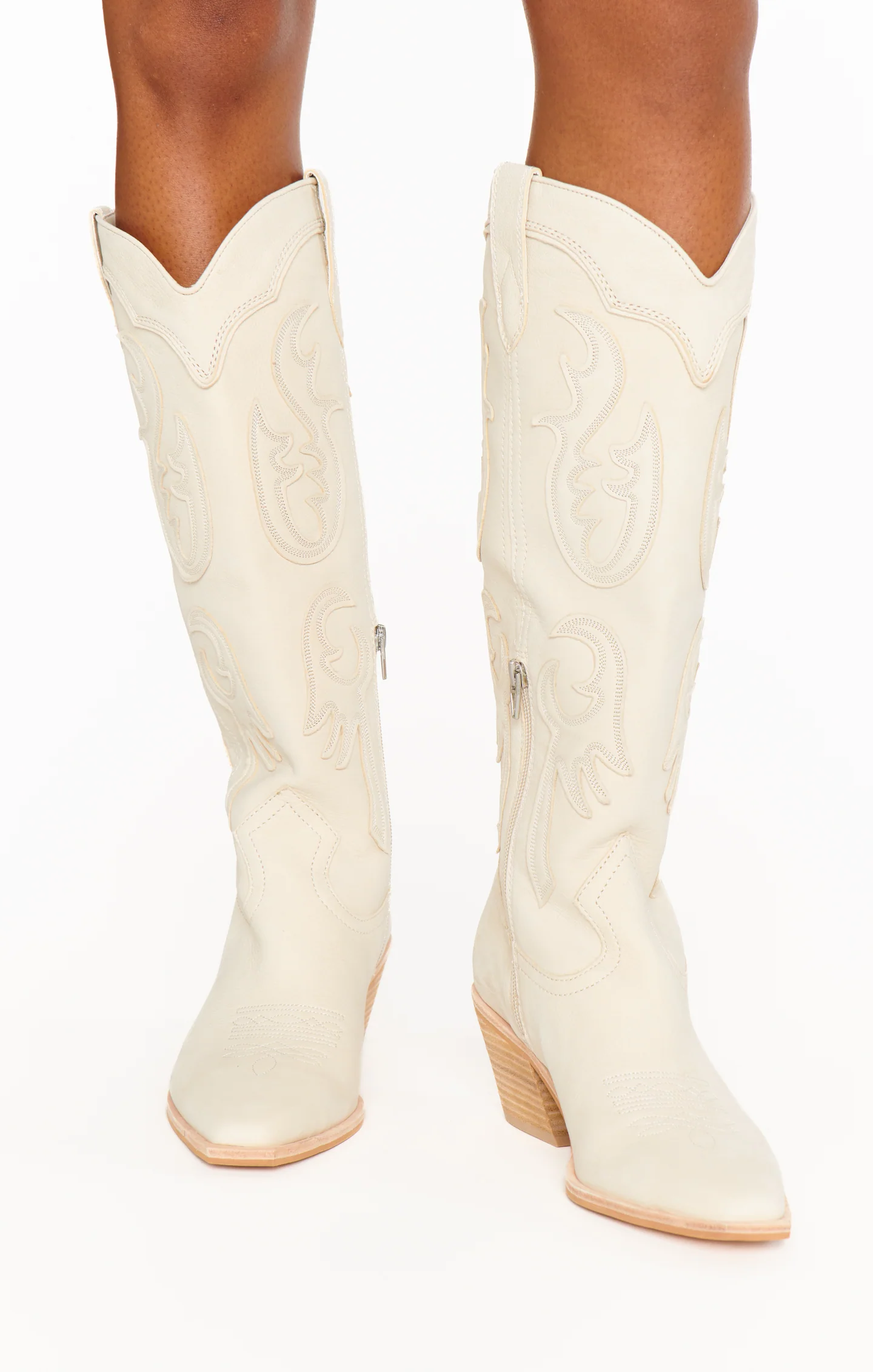 Dolce Vita Samsin Cowboy Boot ~ Ivory