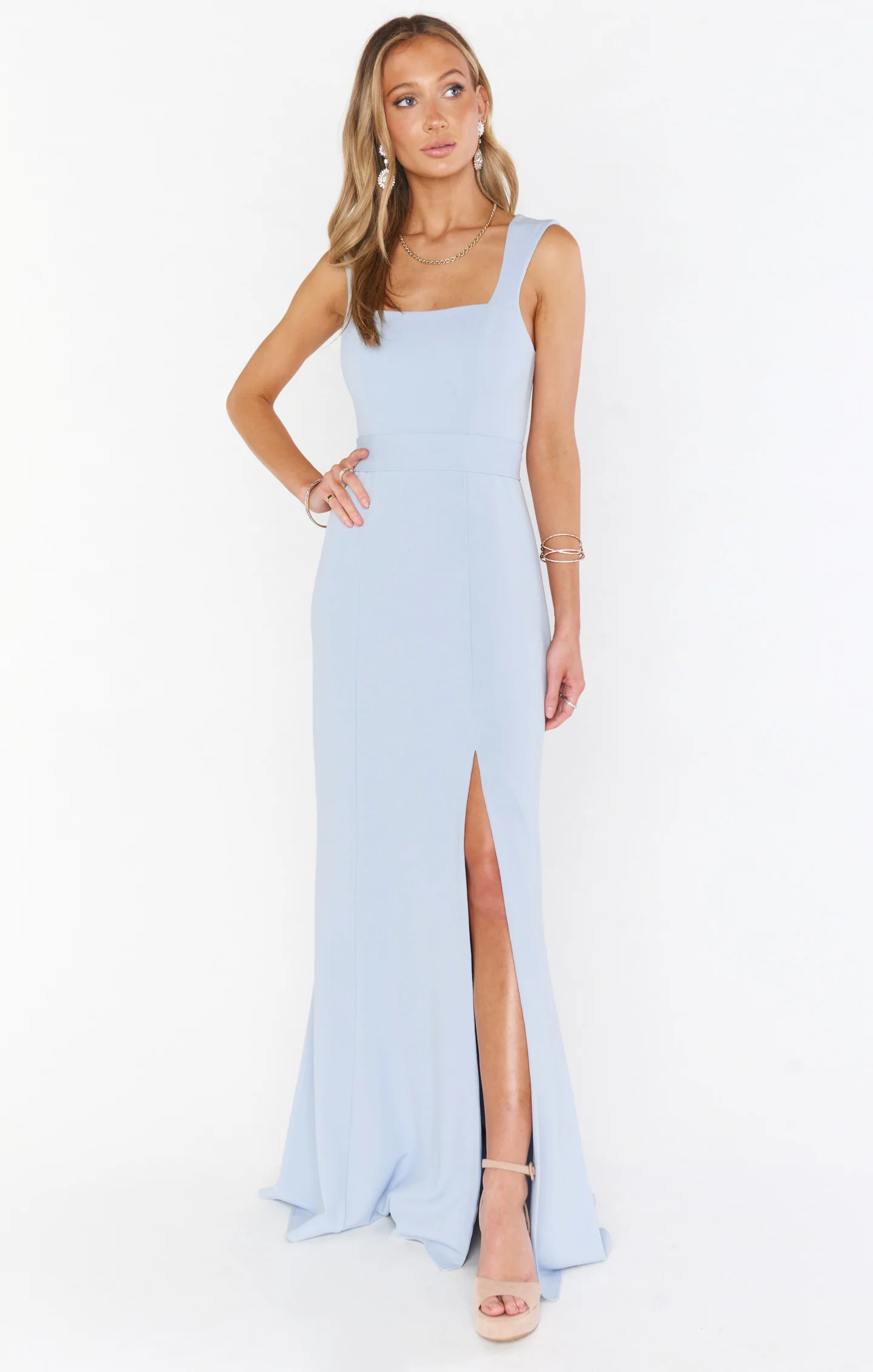 Modern Dress ~ Deep Sky Blue Stretch