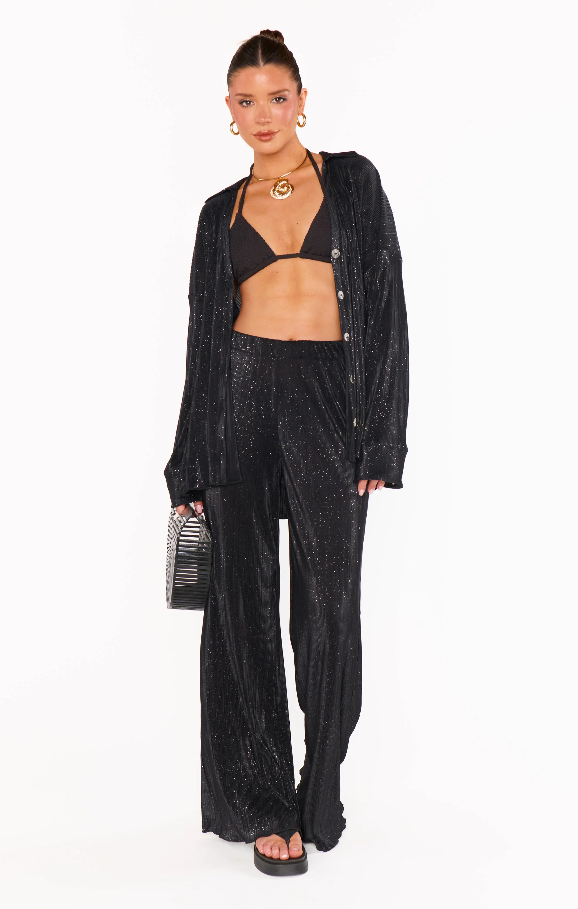 Allaround Pants ~ Black Pleat