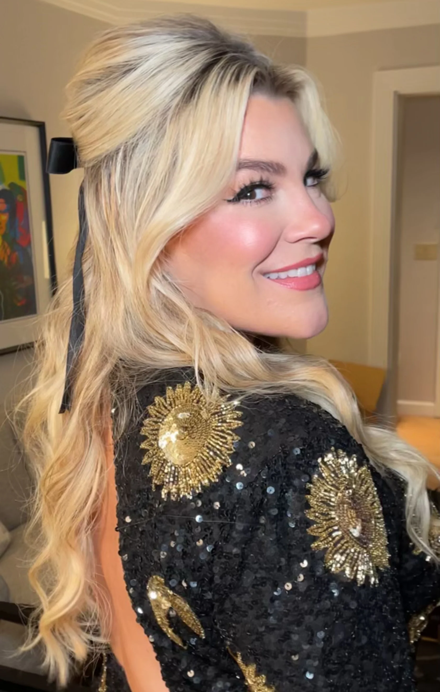 Mini Dress ~ Celestial Sequins Black