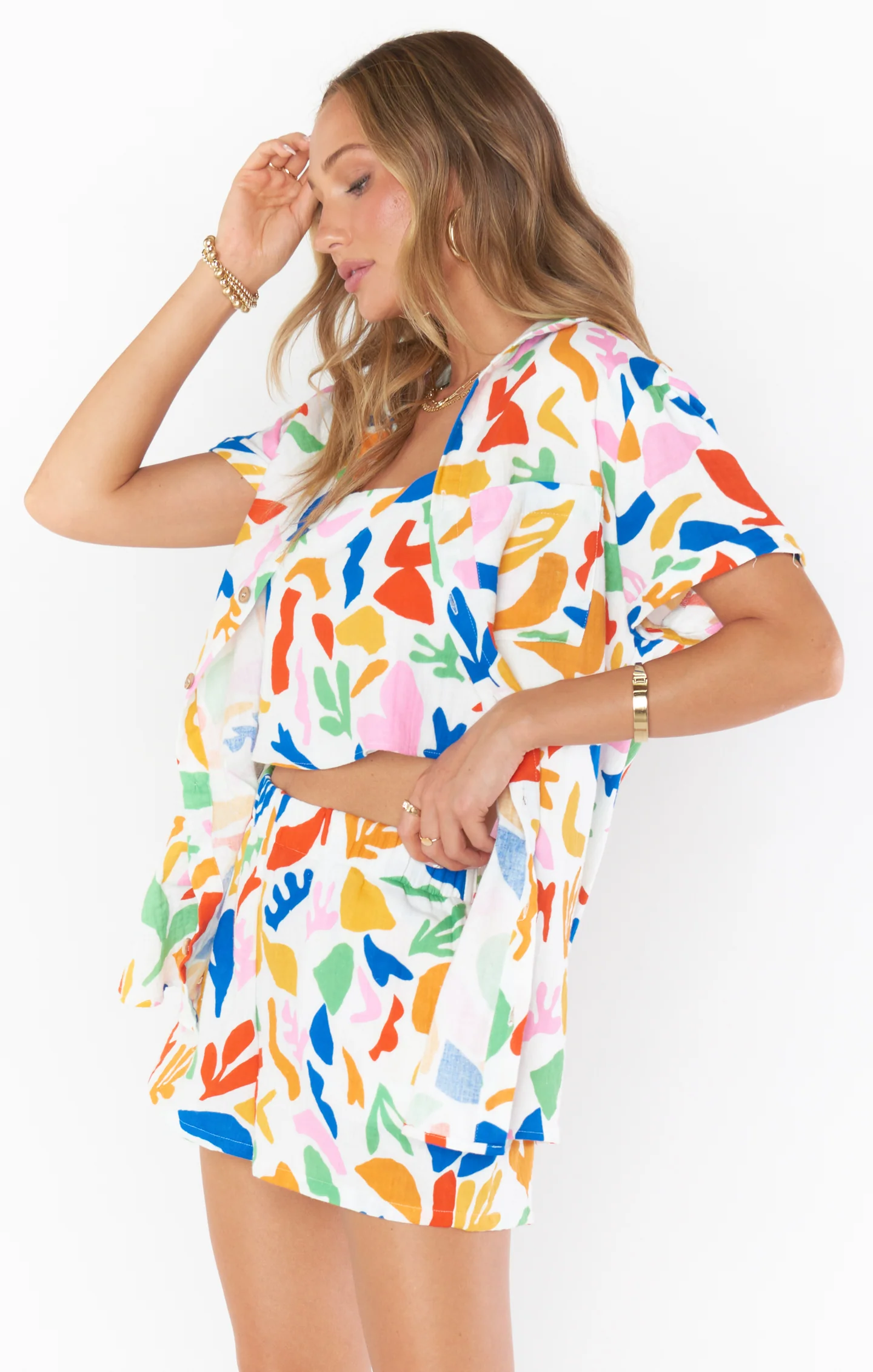 Mikey Button Up ~ Primary Paradise