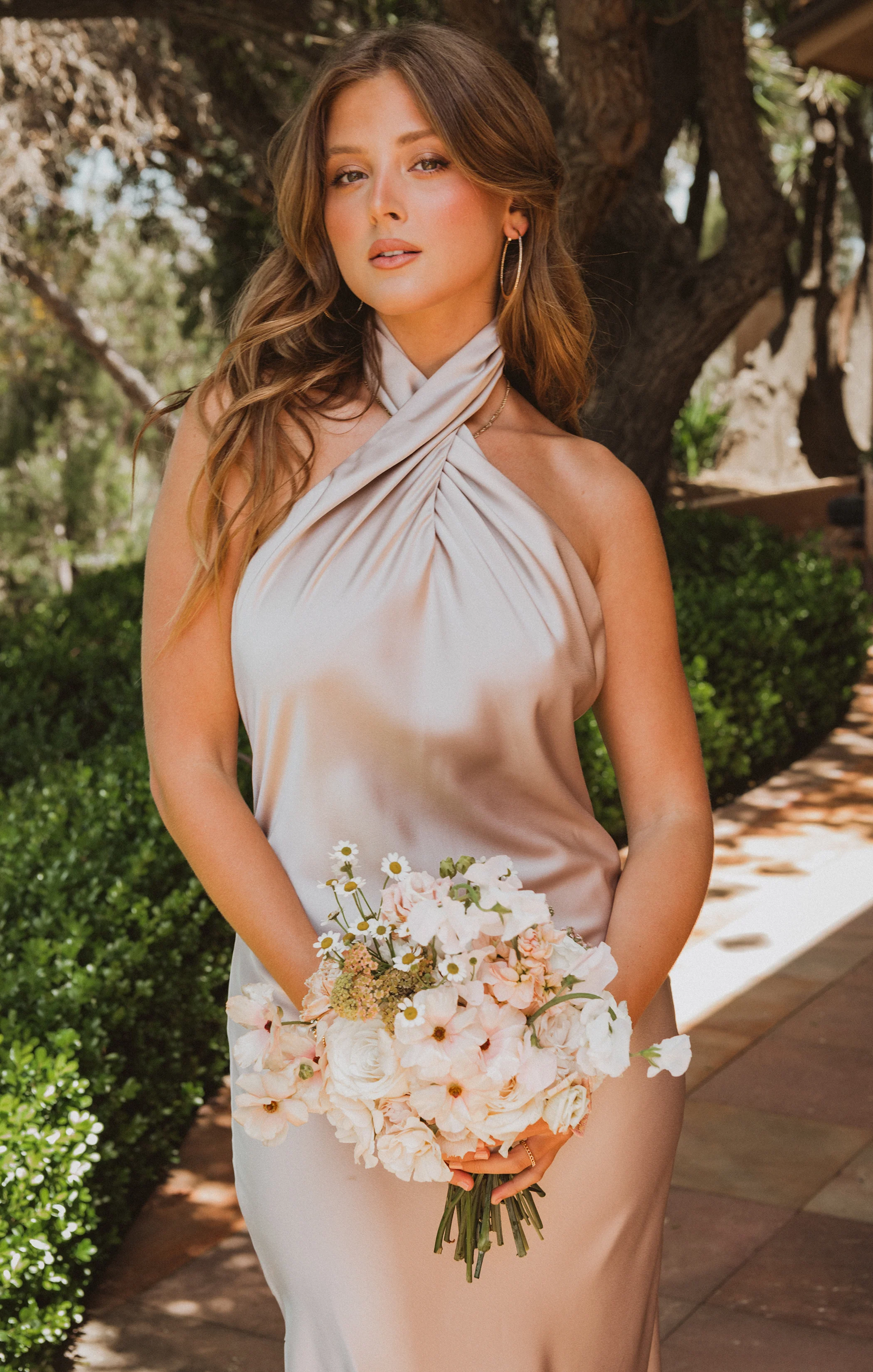 Bridesmaid Fabric Swatch ~ Show Me The Ring Luxe Satin