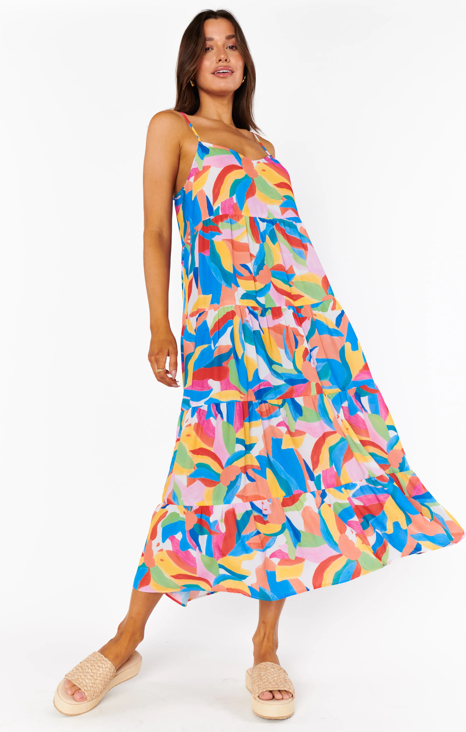 Caroline Maxi Dress ~ Rainbow Pop