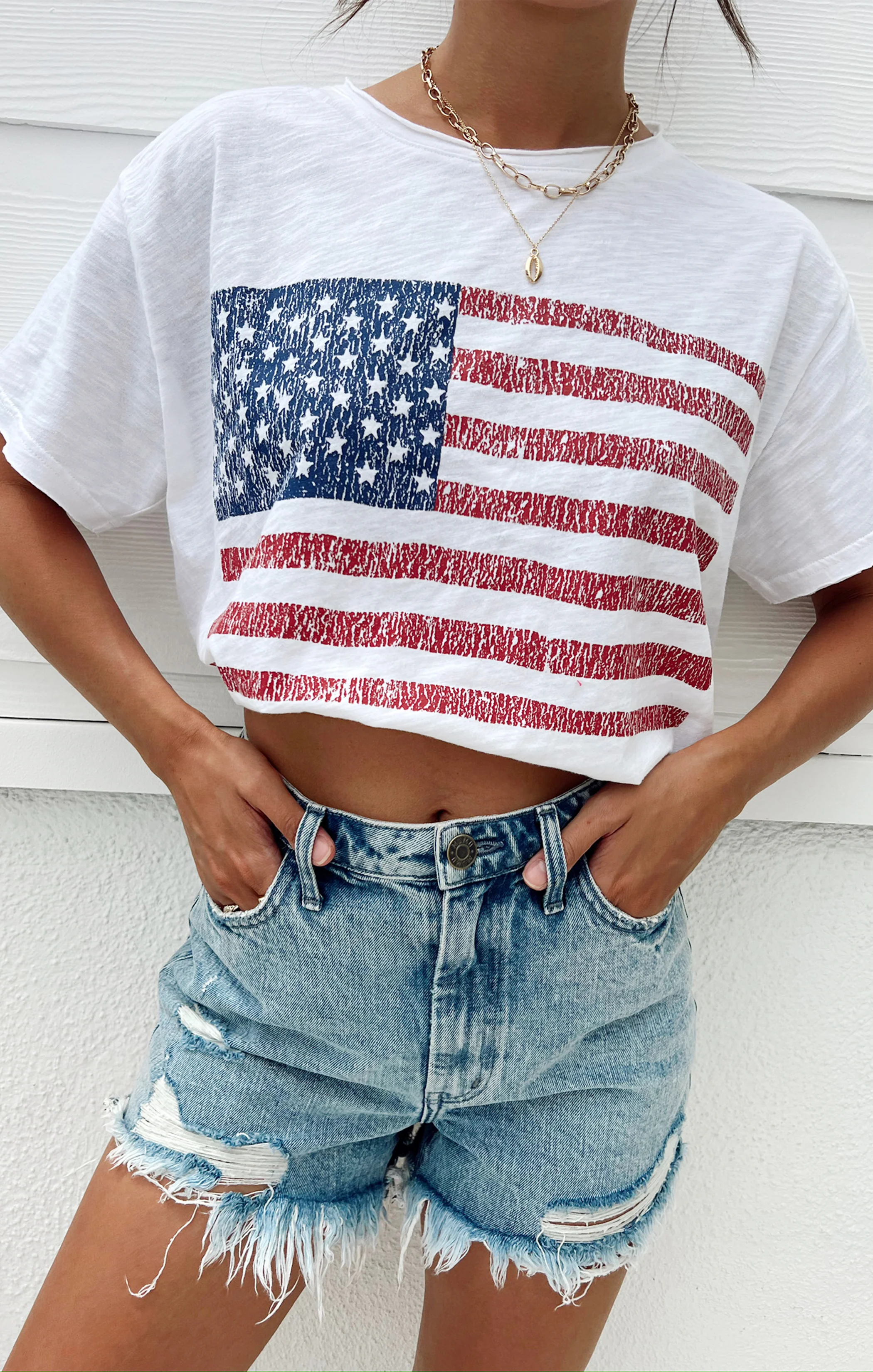 Cooper Tee ~ American Flag Graphic