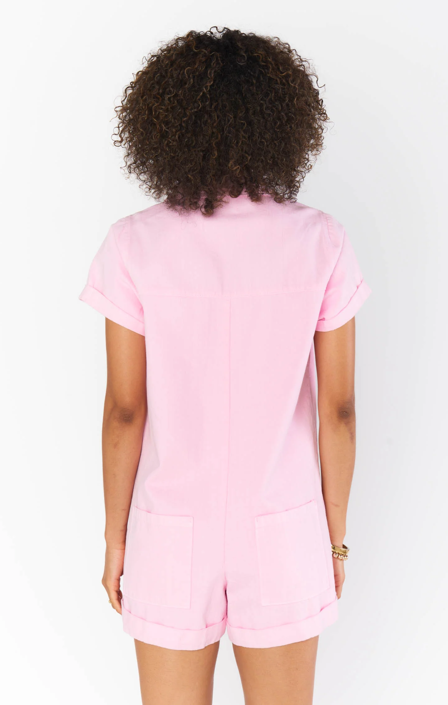 Range Romper ~ Candy Pink Denim