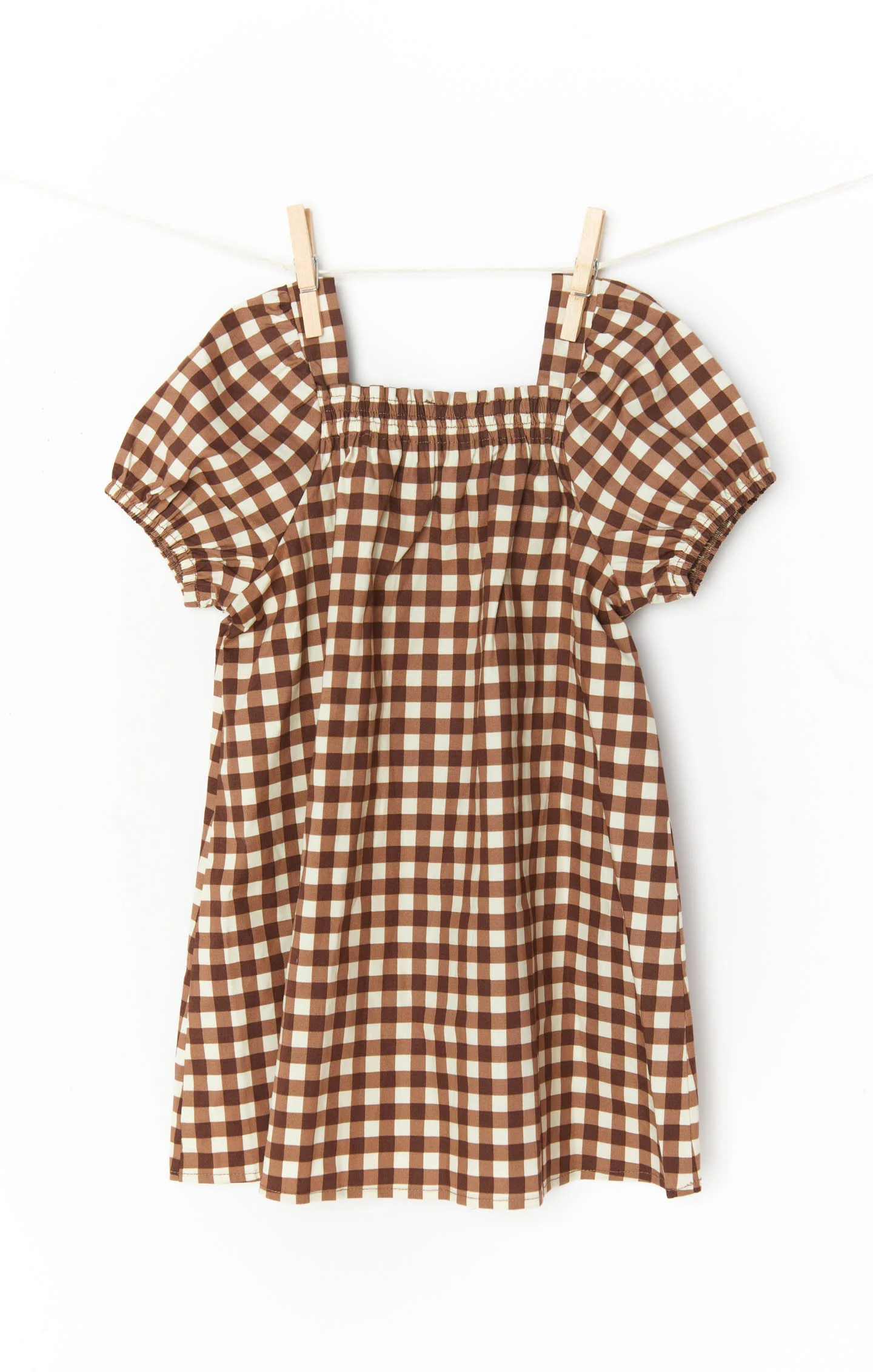 Anna Dress ~ Brown Gingham