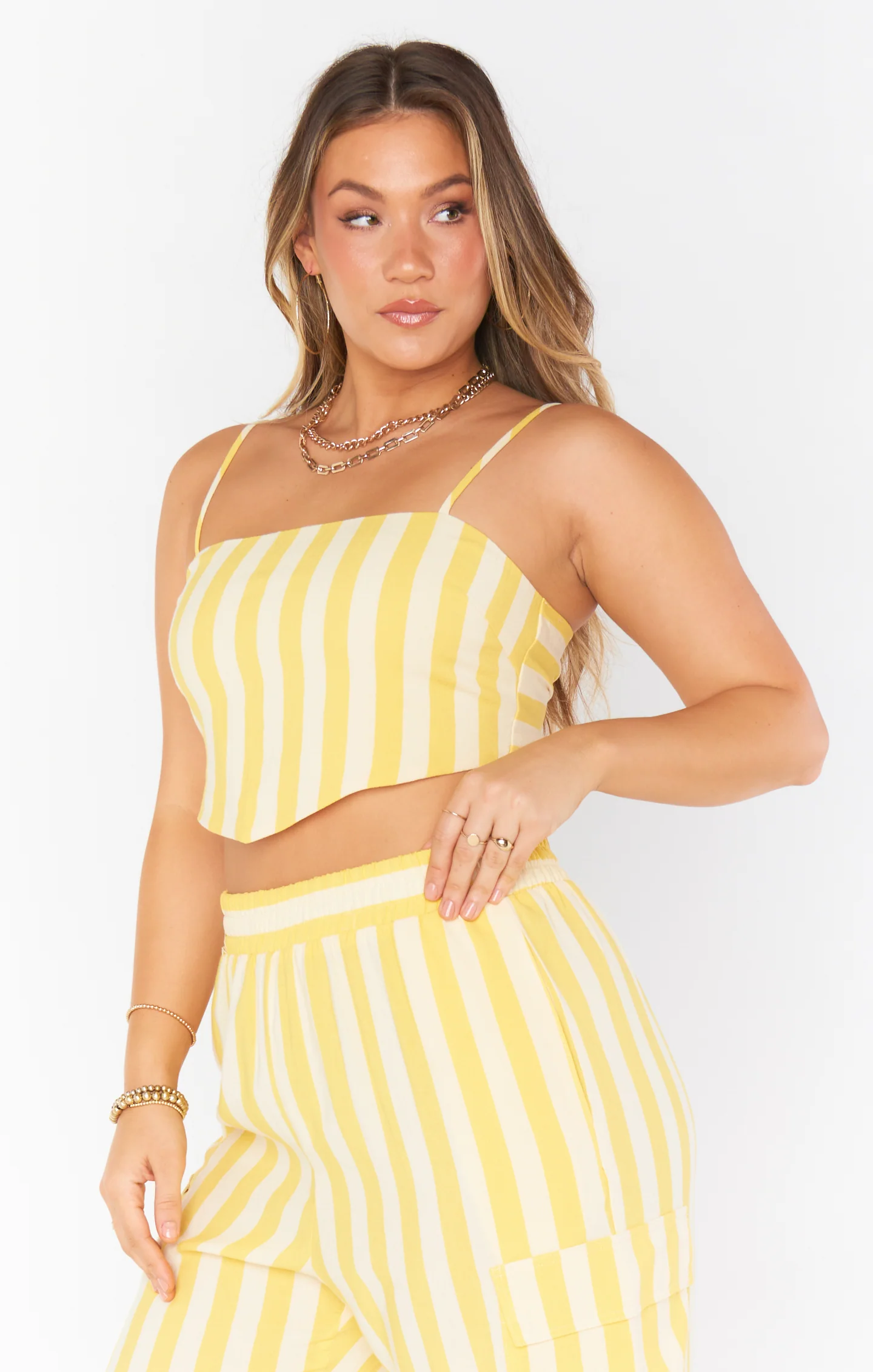 Sunny Striped Scarf Top