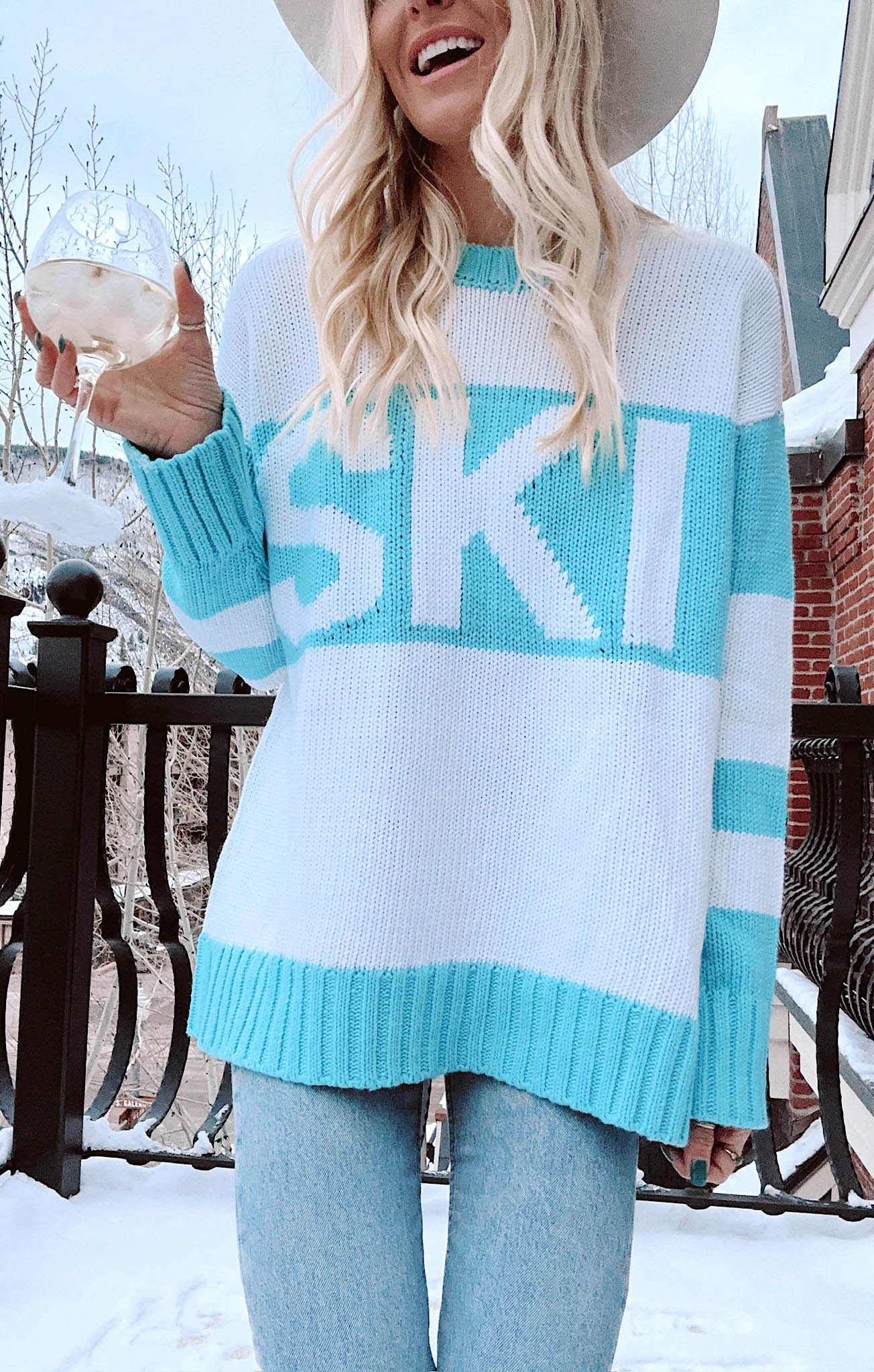 Ski In Sweater ~ Powder Blue Ski Knit