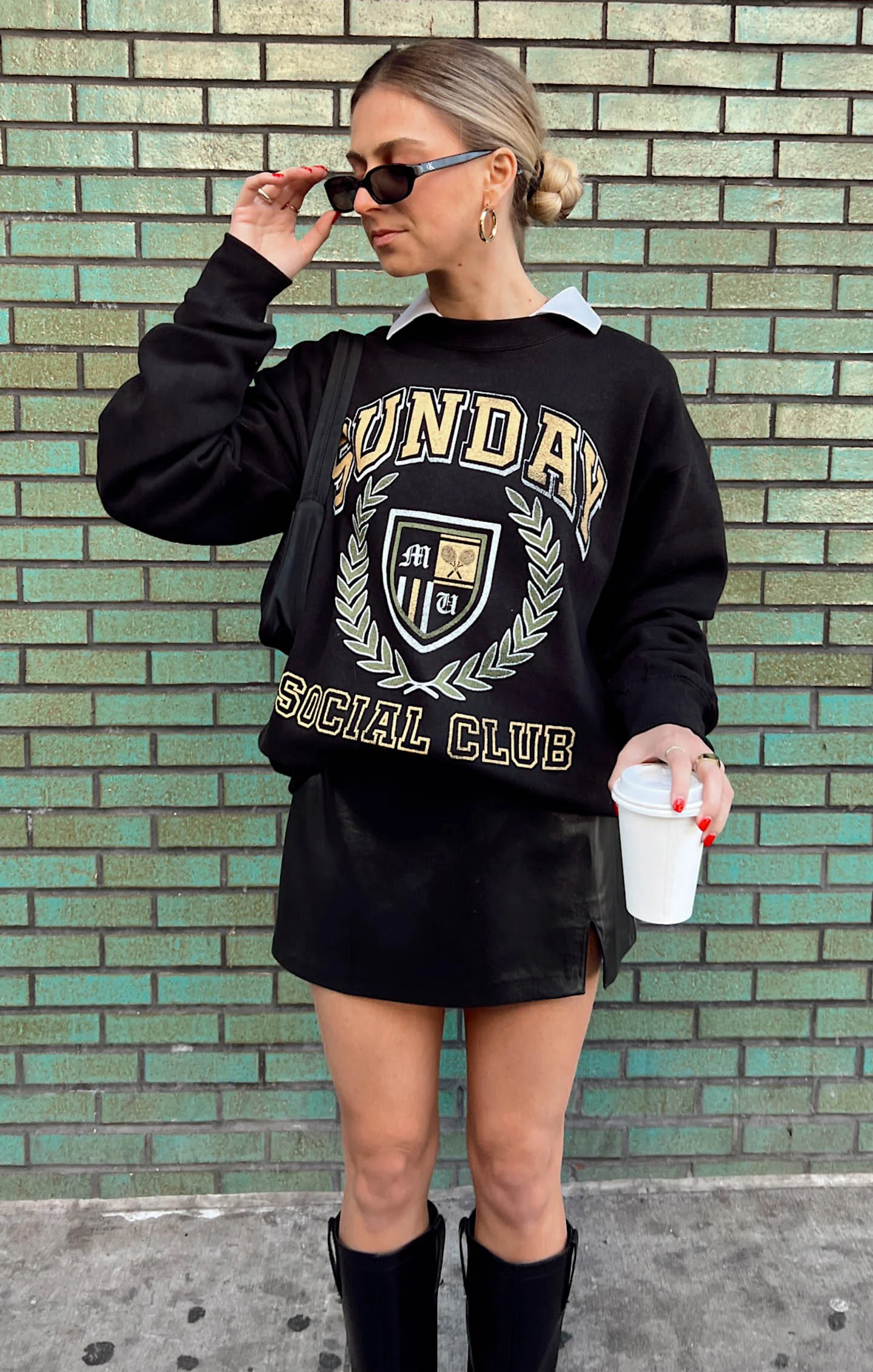 StyleX Mini Skirt ~ Black Synthetic Fabric