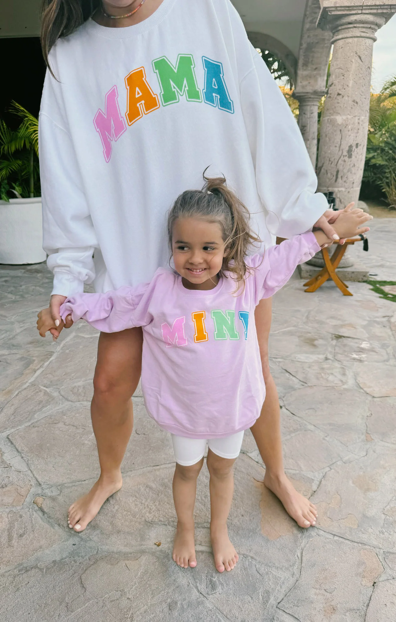 Davis Sweatshirt ~ Pink Mini Graphic
