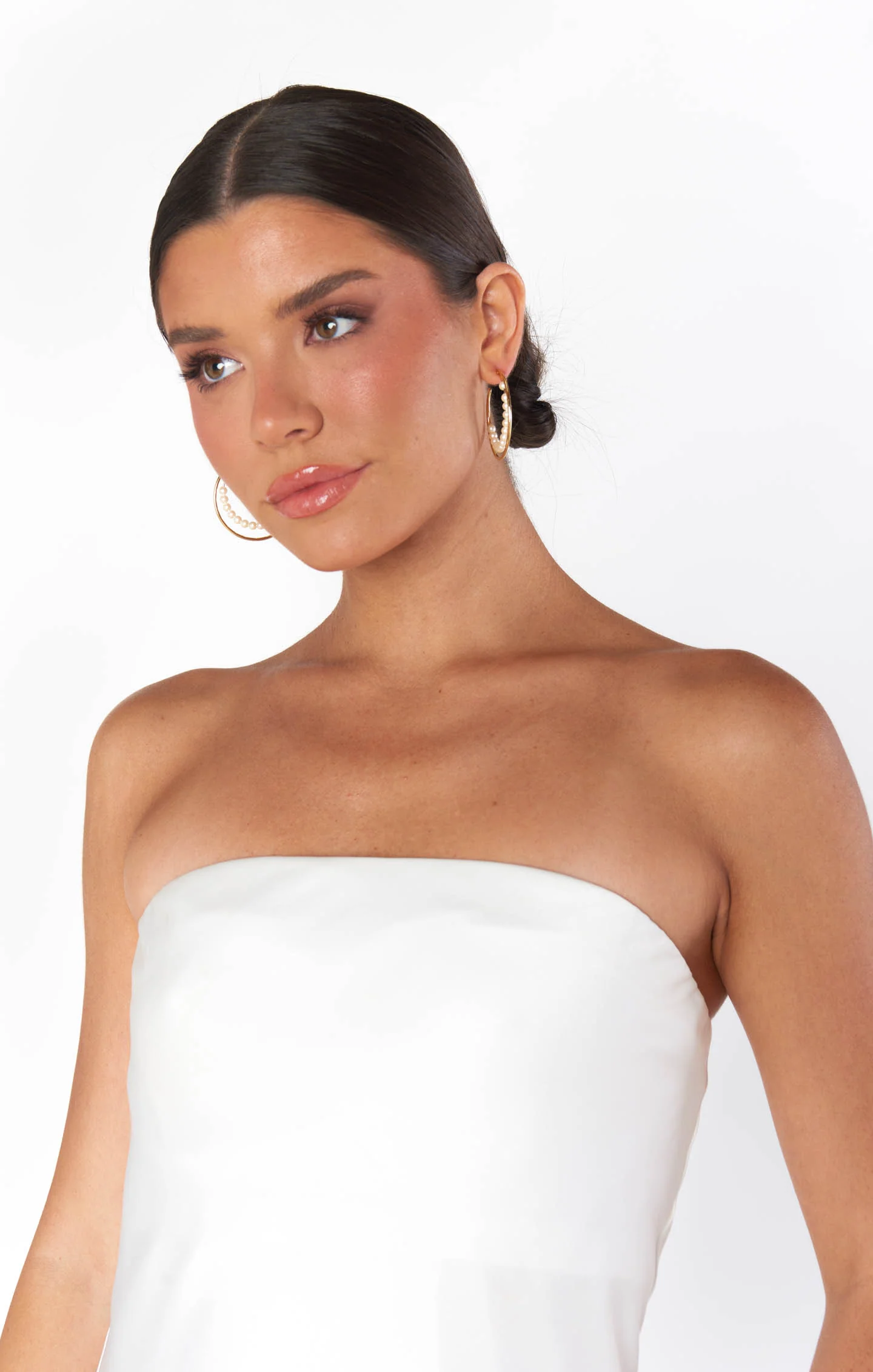 Faithy Jewels Tori Hoop ~ Gold/Pearl