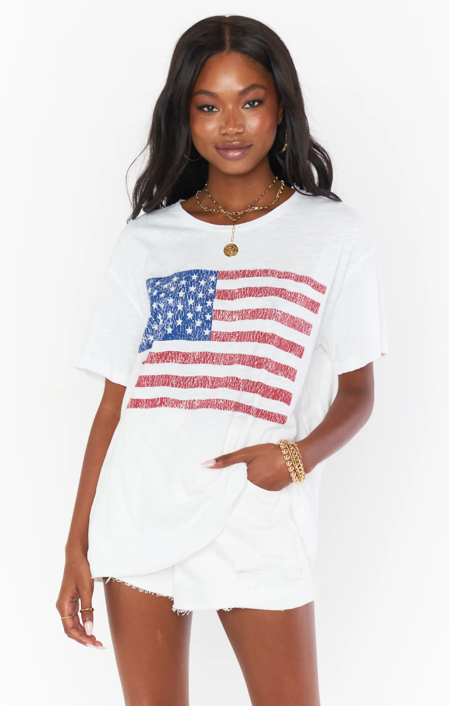 Cooper Tee ~ American Flag Graphic
