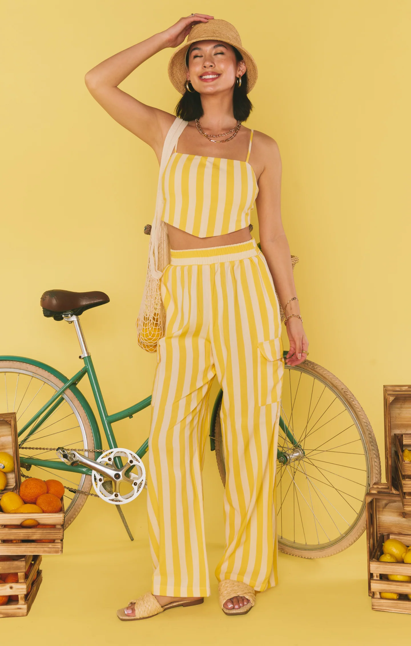 Sunny Striped Scarf Top