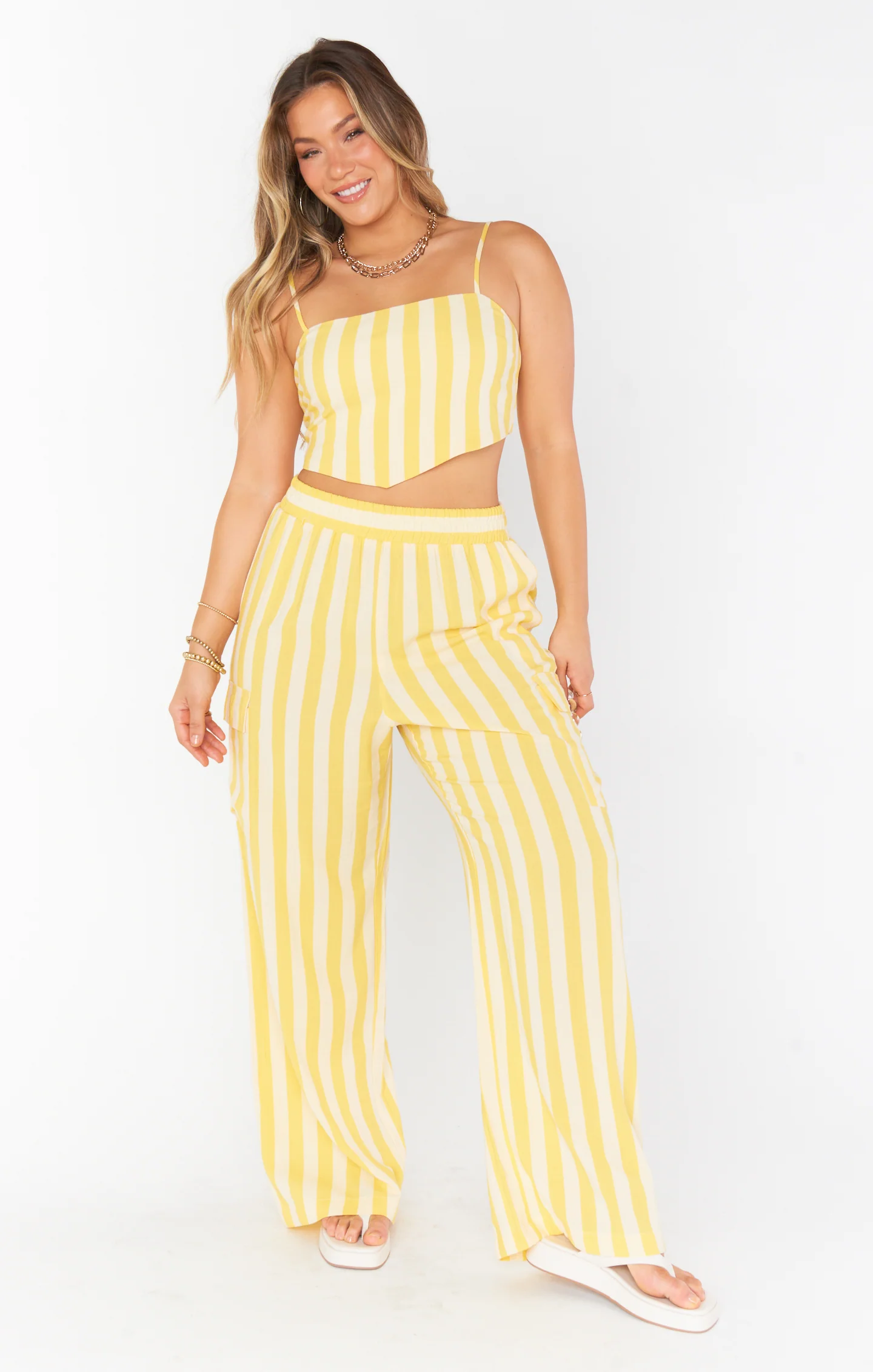 Sunny Striped Scarf Top