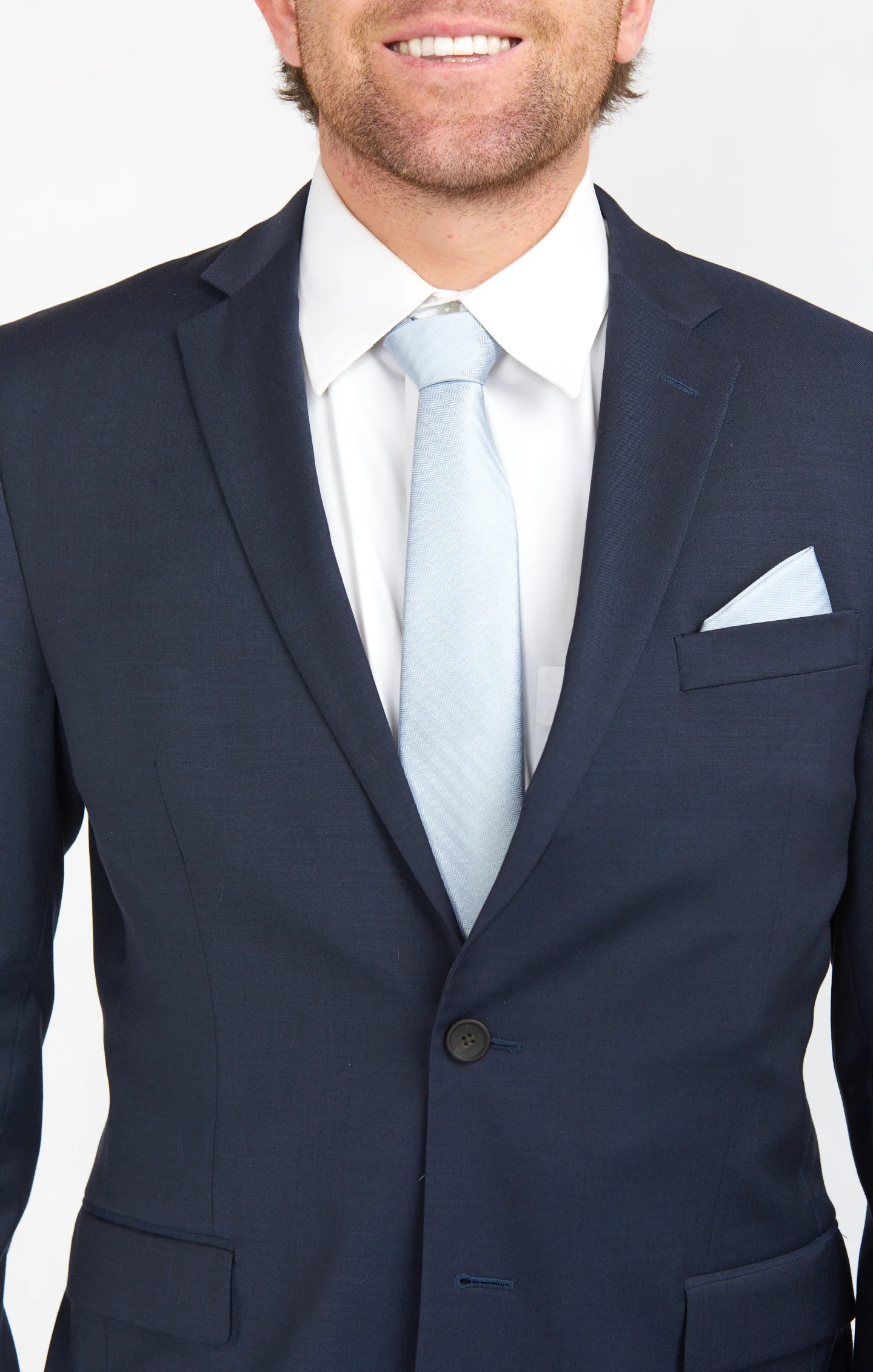 Nico Neck Tie ~ Steel Blue Solid