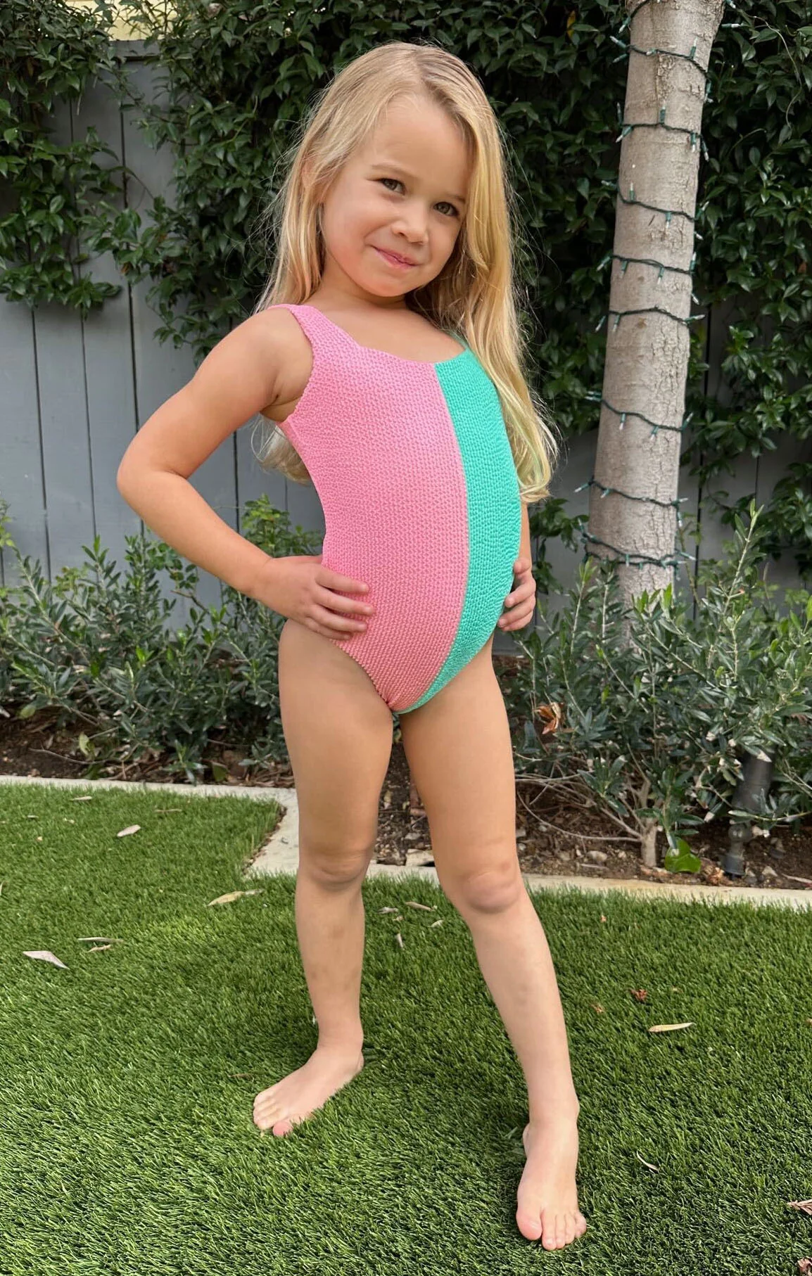 Little Scrunch One Piece ~ Watermelon Mint Scrunch