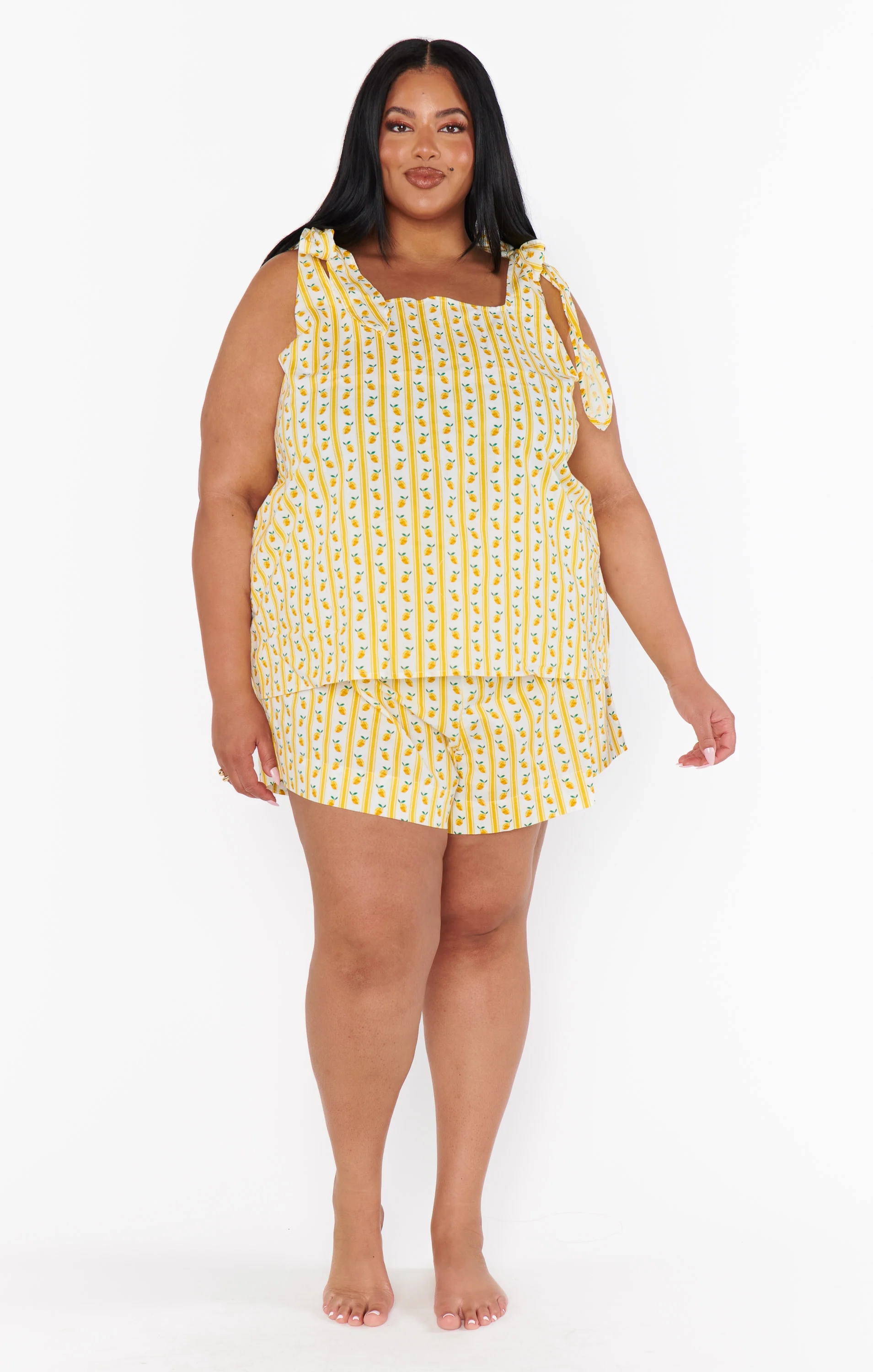 Fancy Tie PJ Set ~ Sunflower Stripe