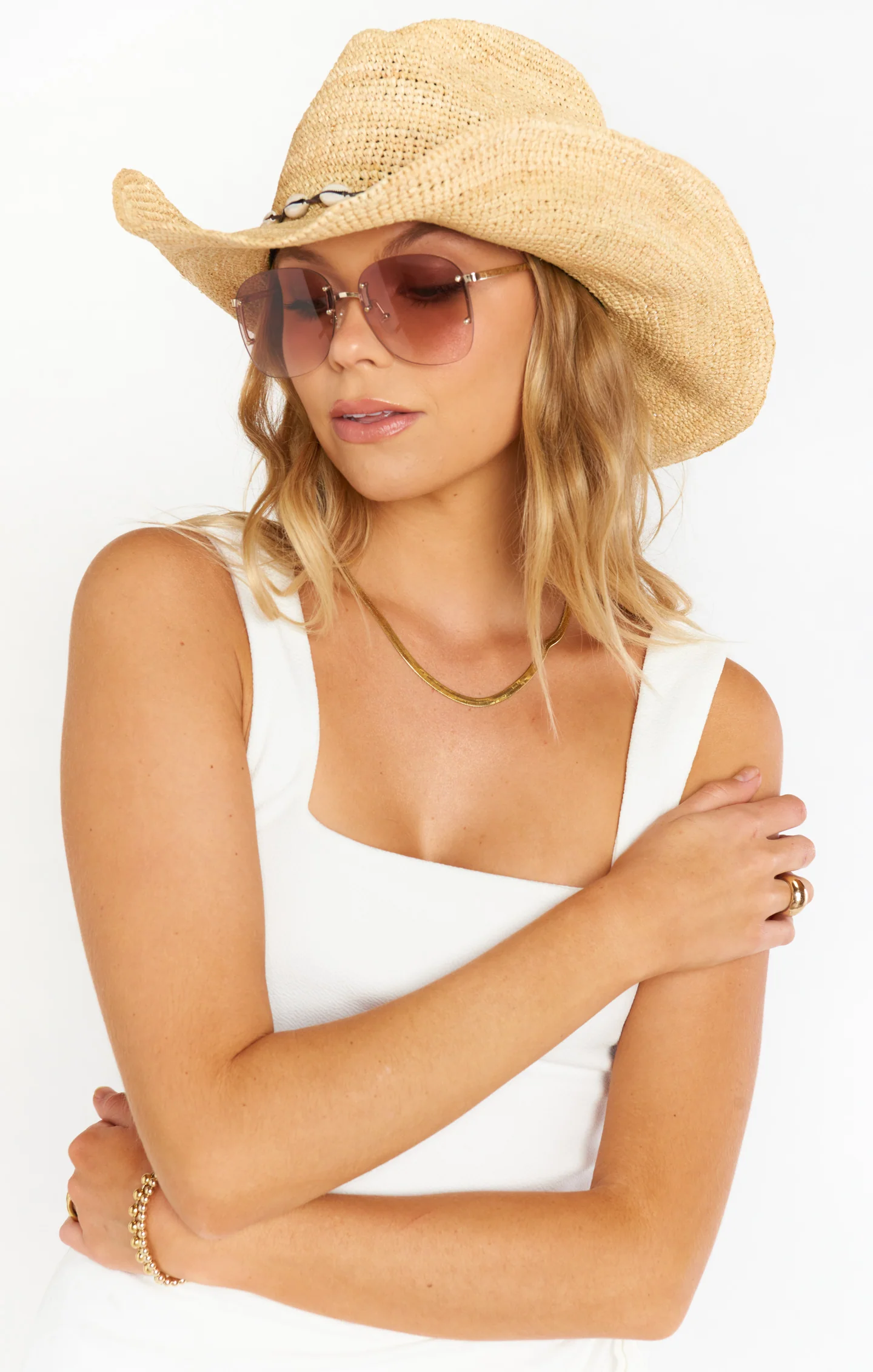 Straw Cowboy Hat ~ Natural