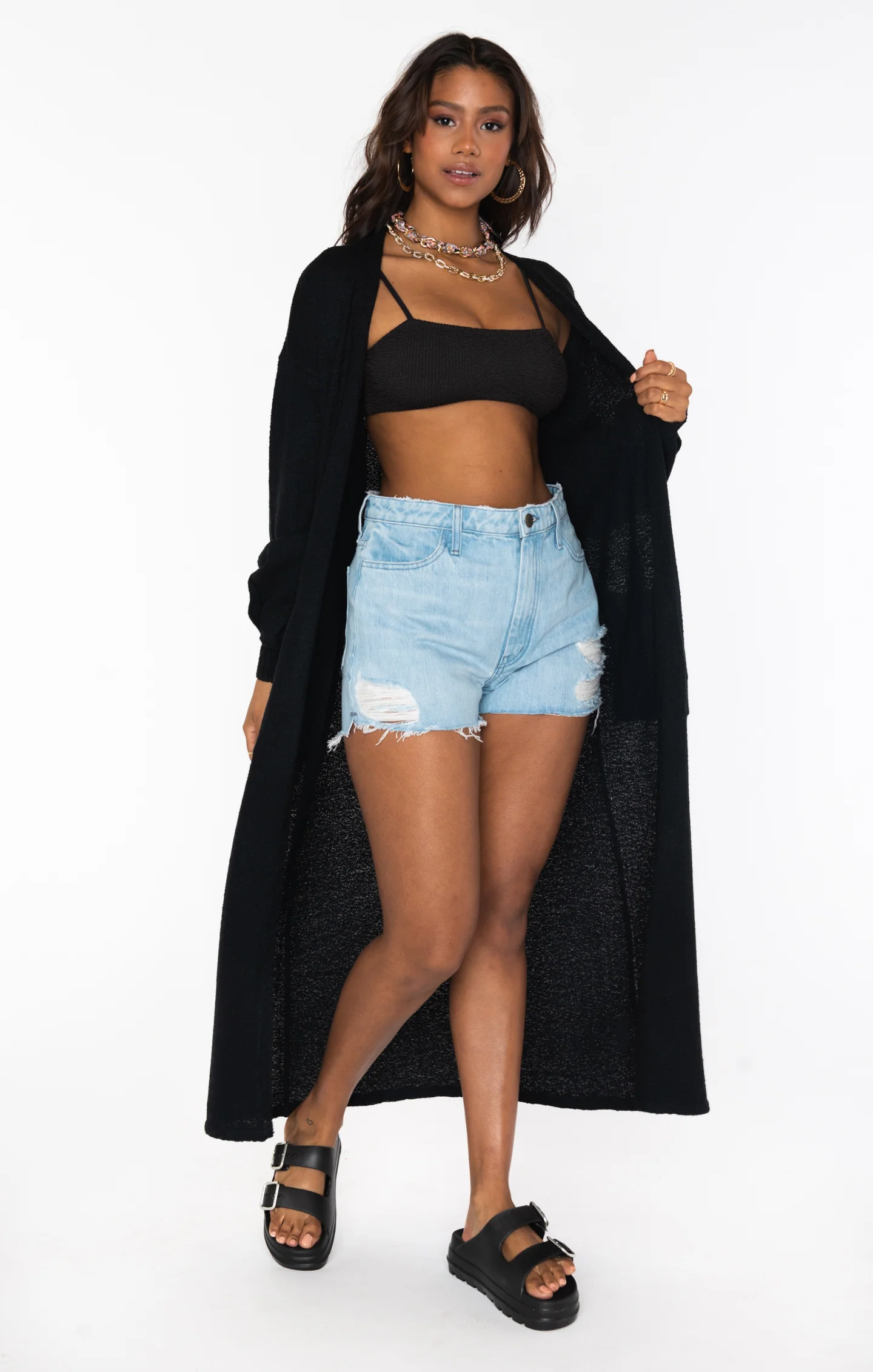 Destin Top ~ Black Scrunch