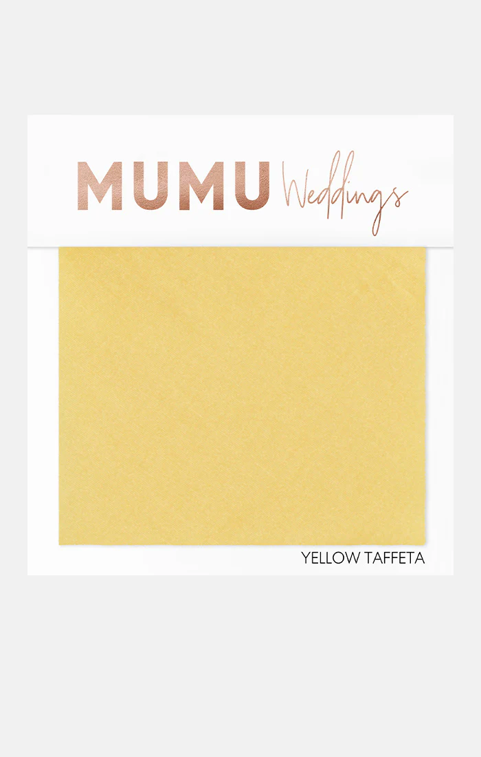 Bridesmaid Fabric Swatch ~ Yellow Taffeta