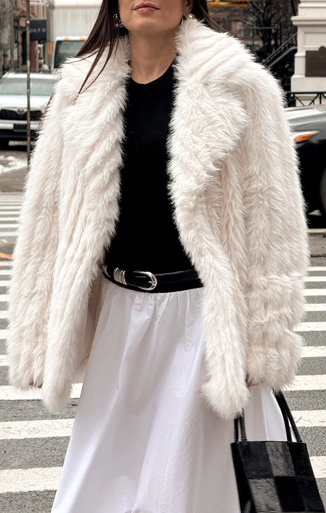 Salt Lake Fur Coat ~ White Faux Fur