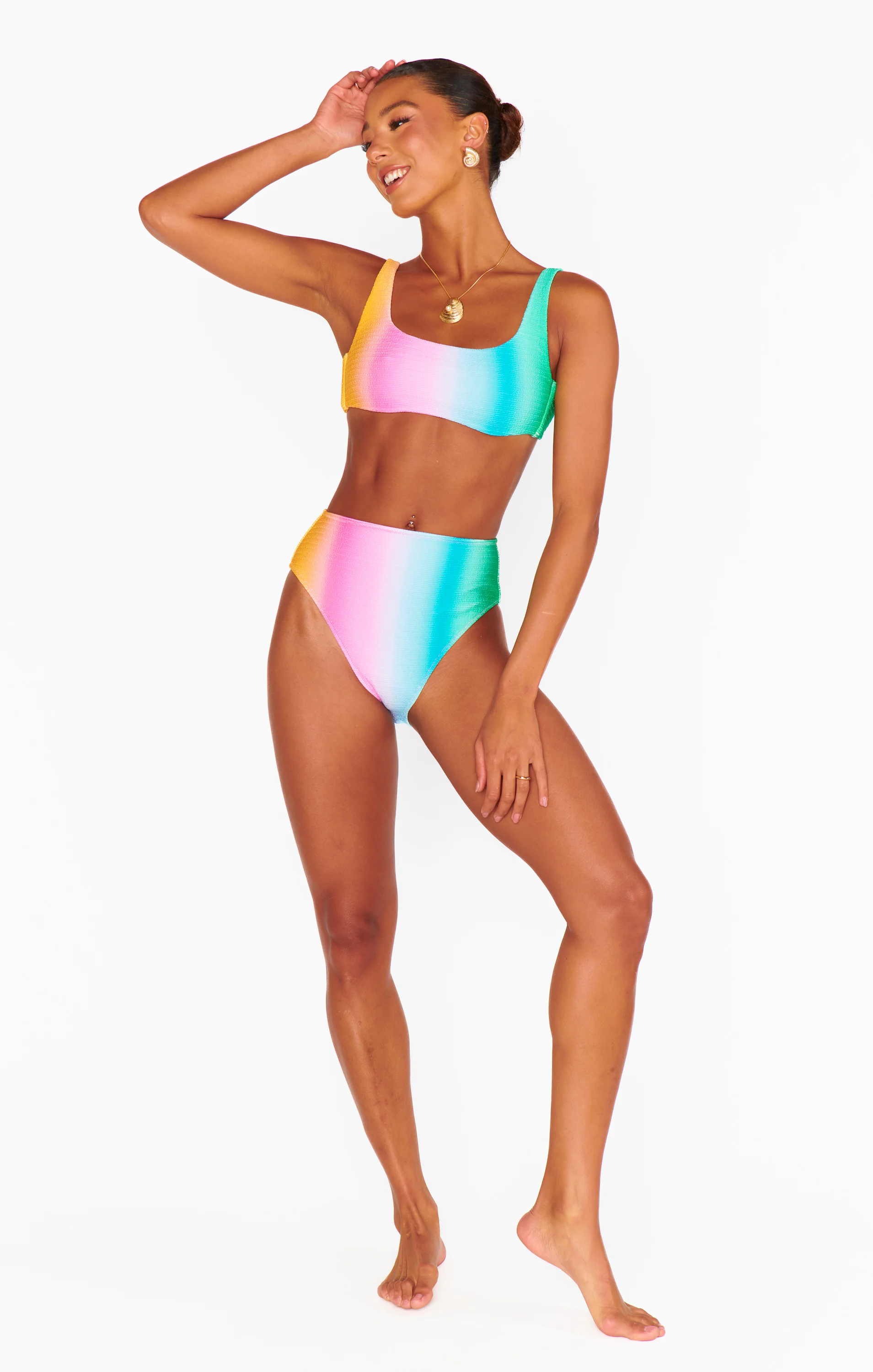 Sunset Bottom ~ Gradient Outline Scrunch