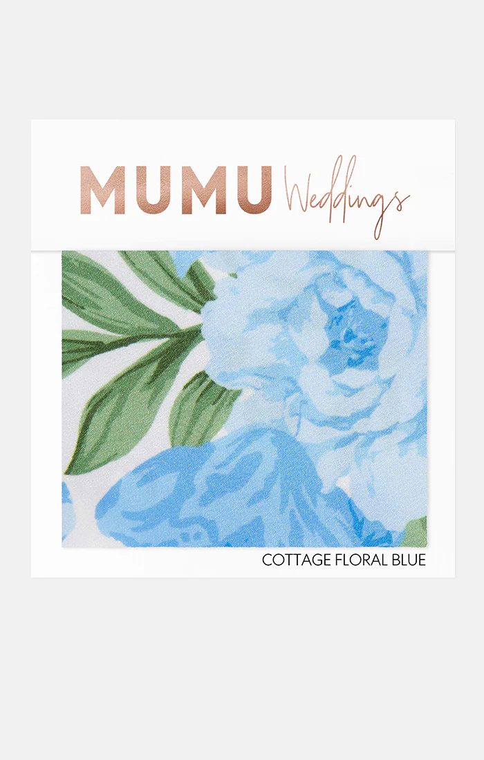 Cottage Floral Blue Bridesmaid Swatch
