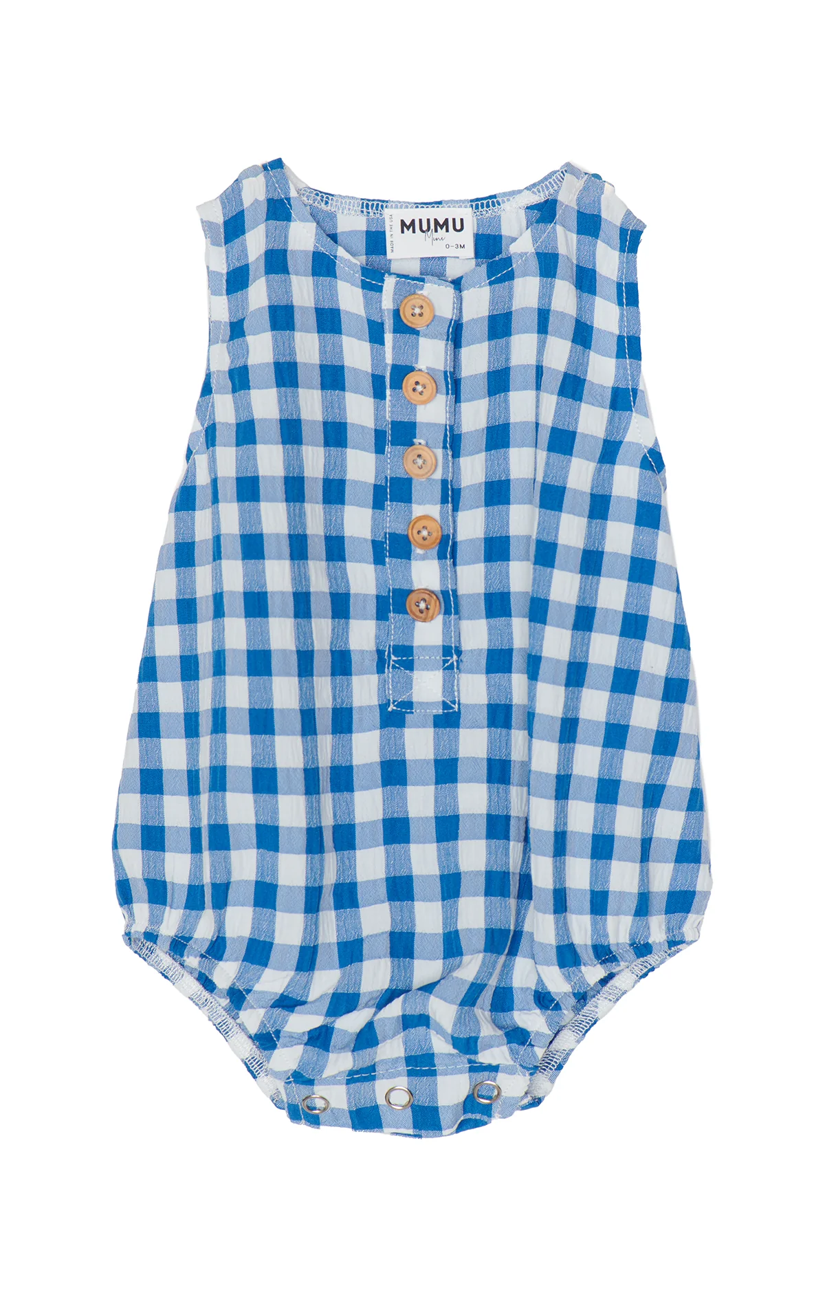 Rowan Onesie ~ Blue Bounty Gingham