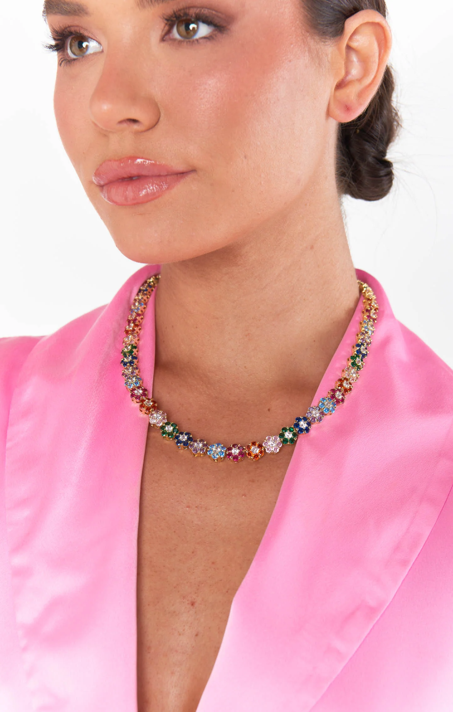 Bracha Bouquet Necklace ~ Rainbow