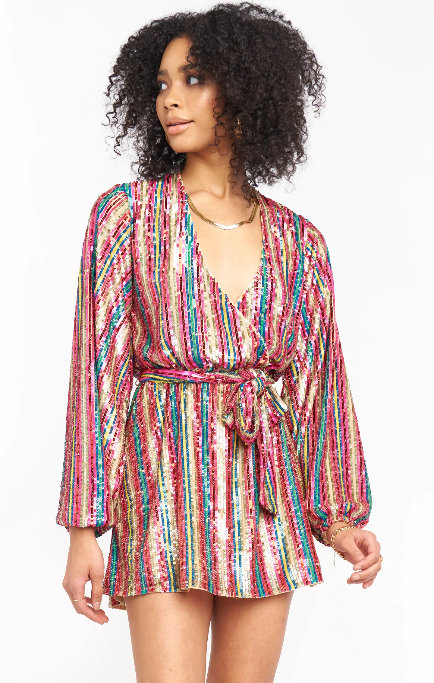 Wear Me Out Dress ~ Disco Rainbow Stripe