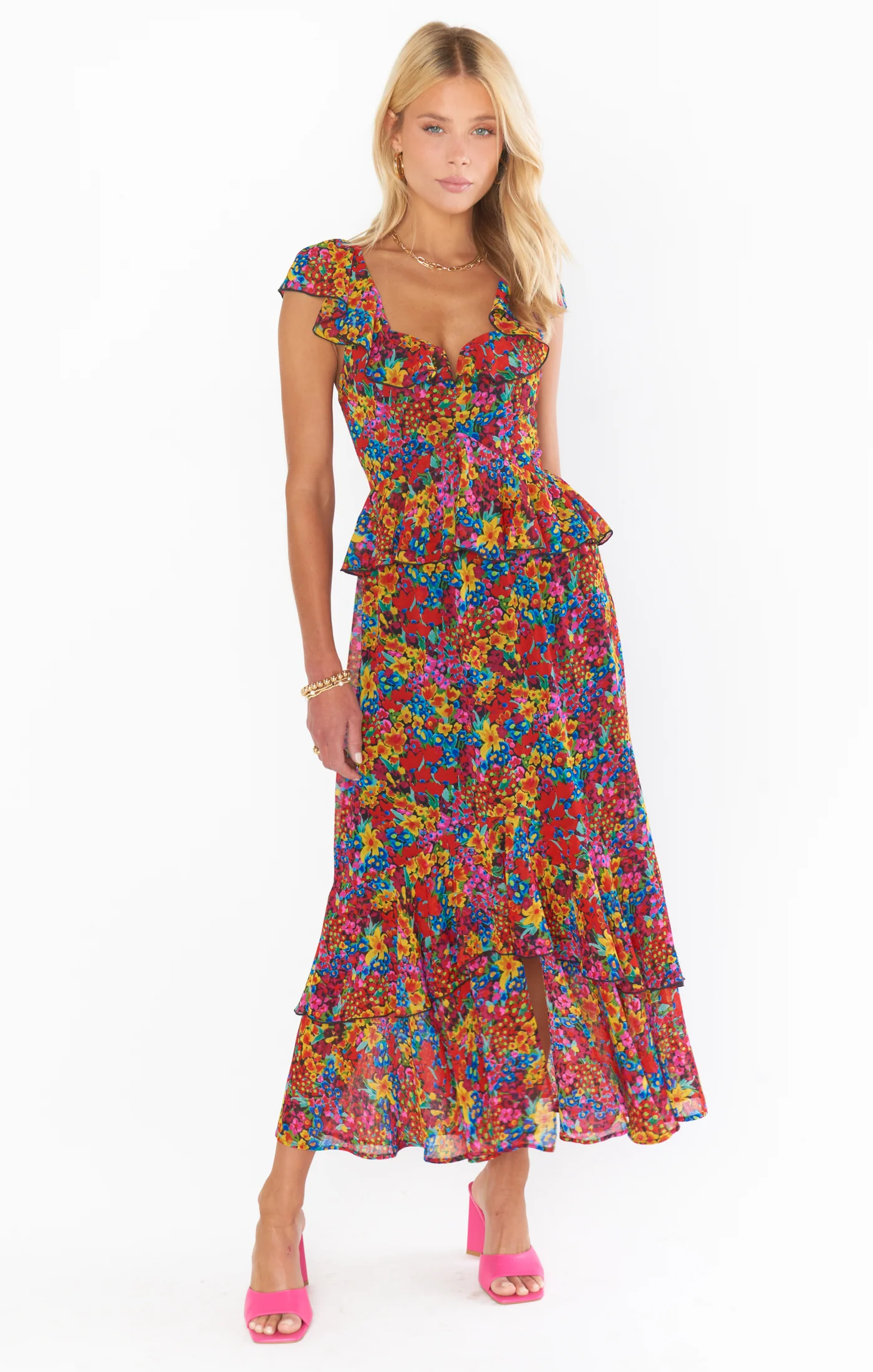 Ruffle Dress ~ Garden Glow