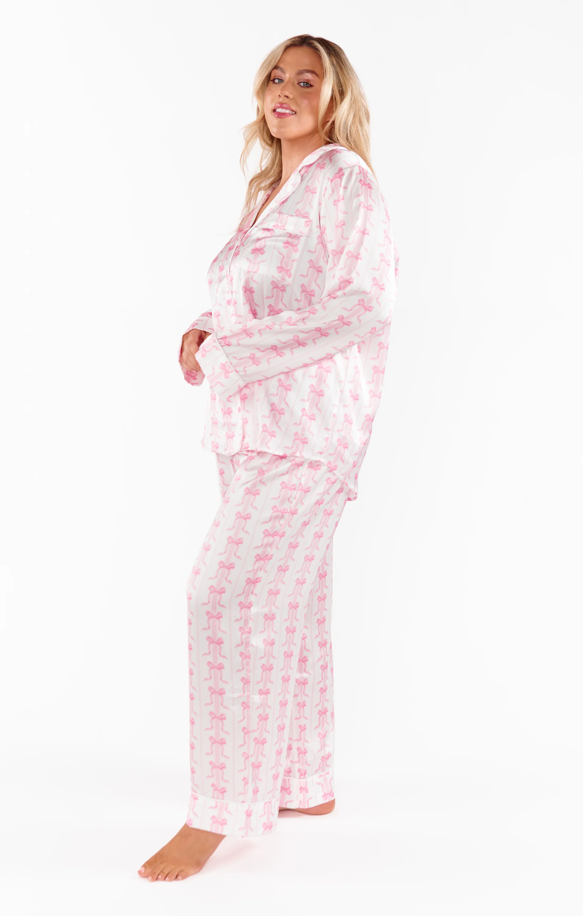 Samantha Bow Silky PJ Set