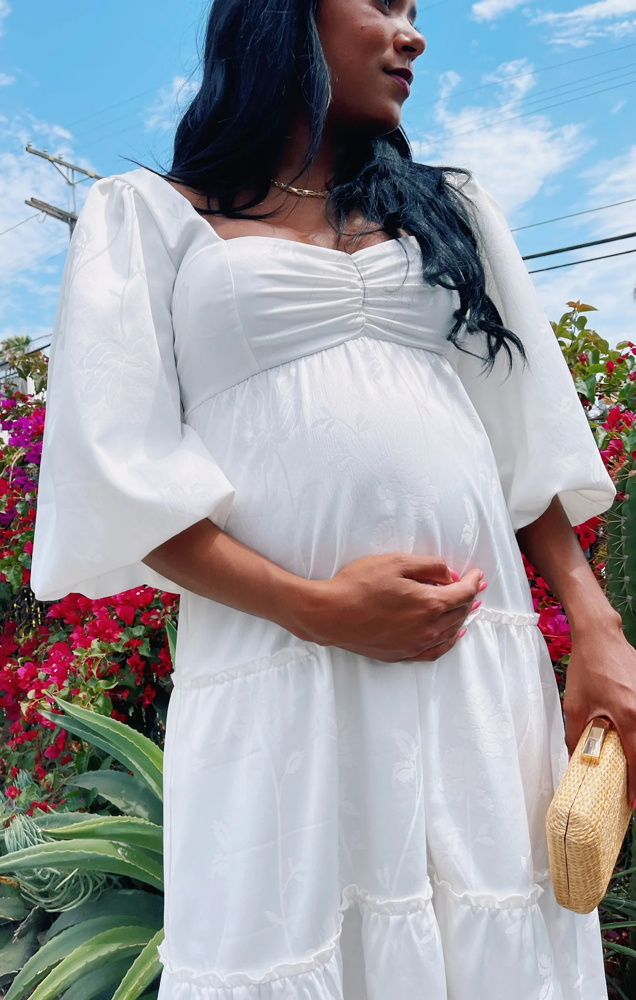 Elena Midi Dress ~ Cream Linen