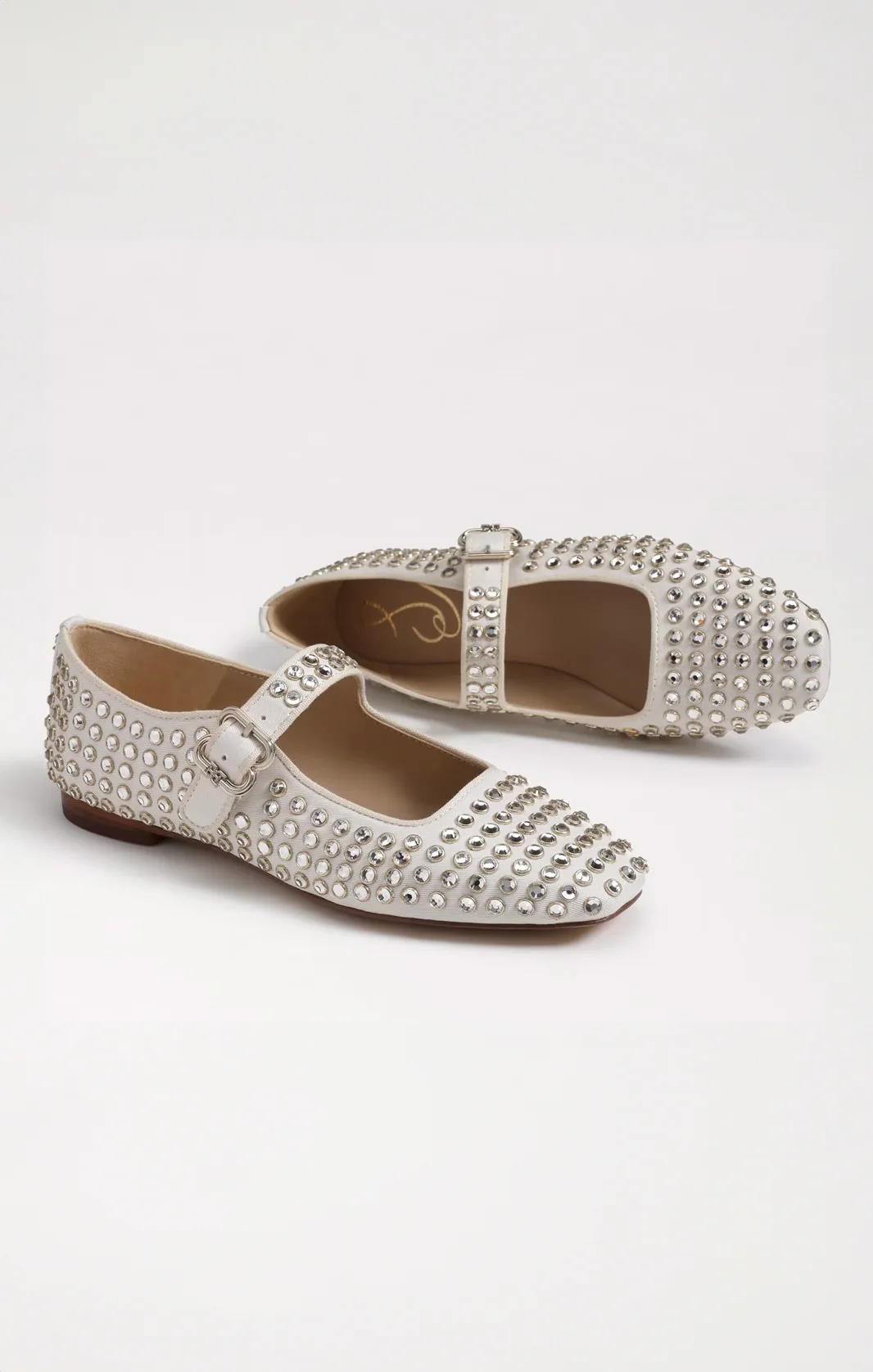 Sam Edelman Michaela Gem Ballet Flat ~ White