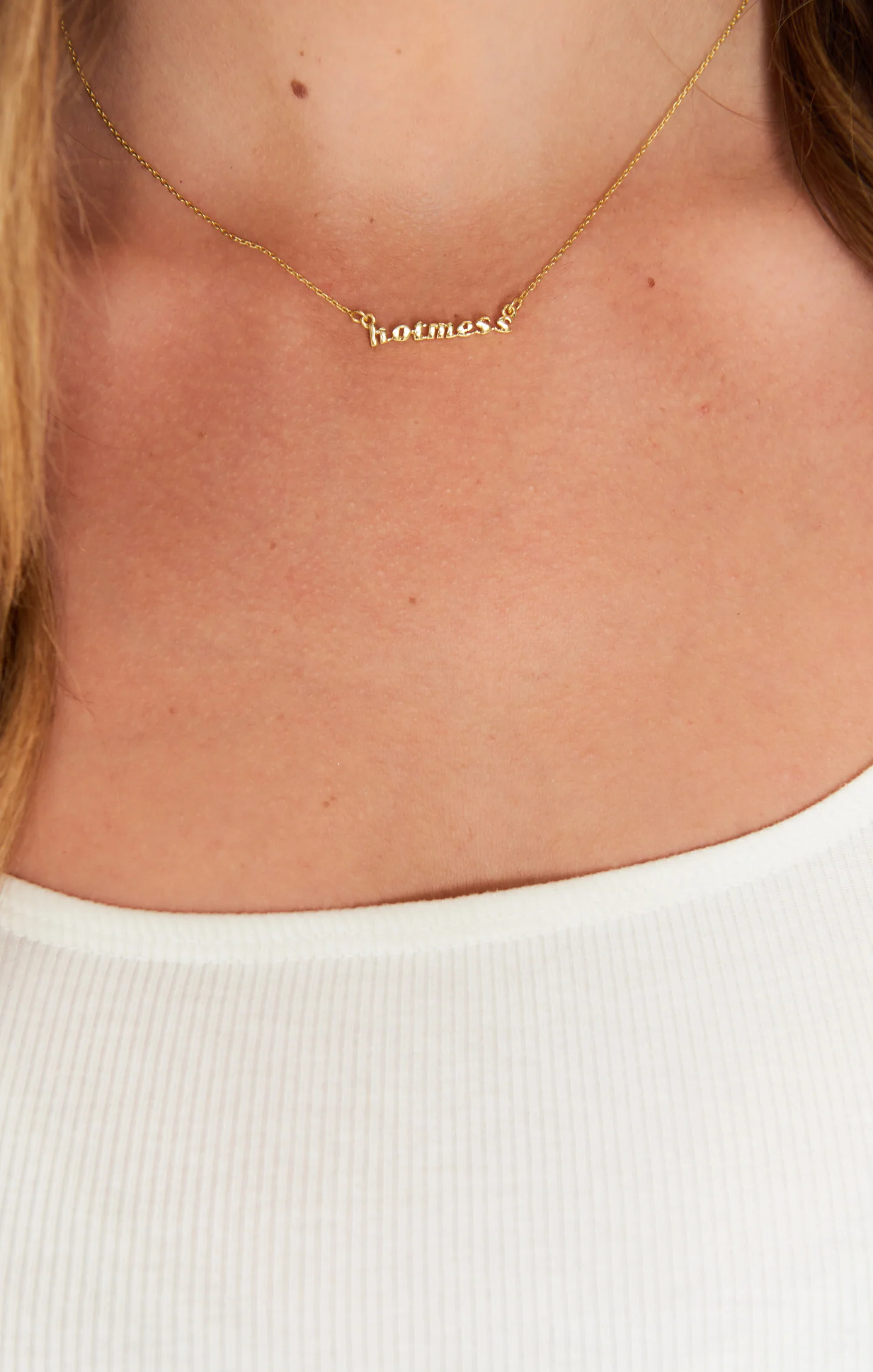 Wood Hot Mess Necklace ~ Gold