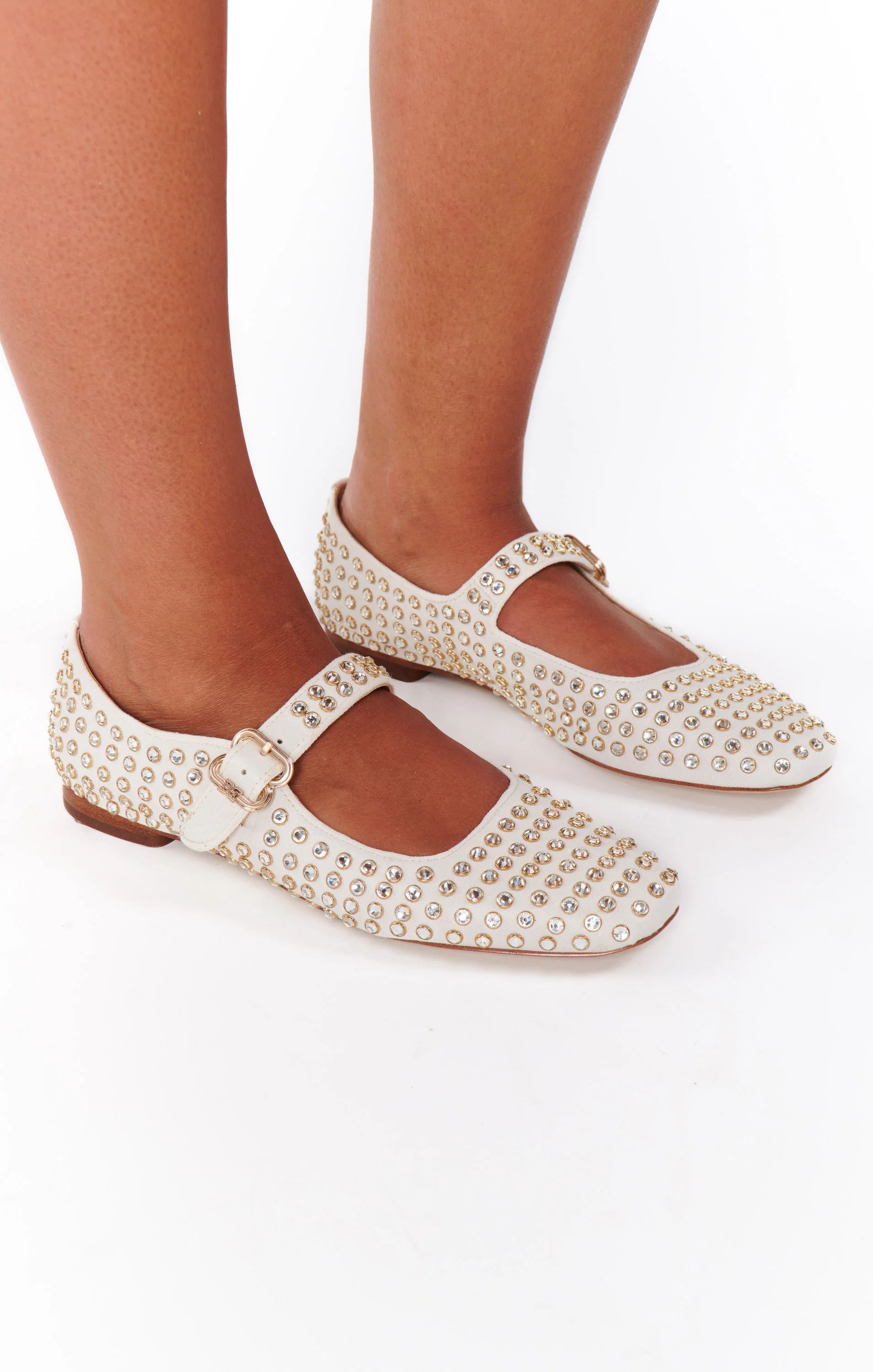 Sam Edelman Michaela Gem Ballet Flat ~ White