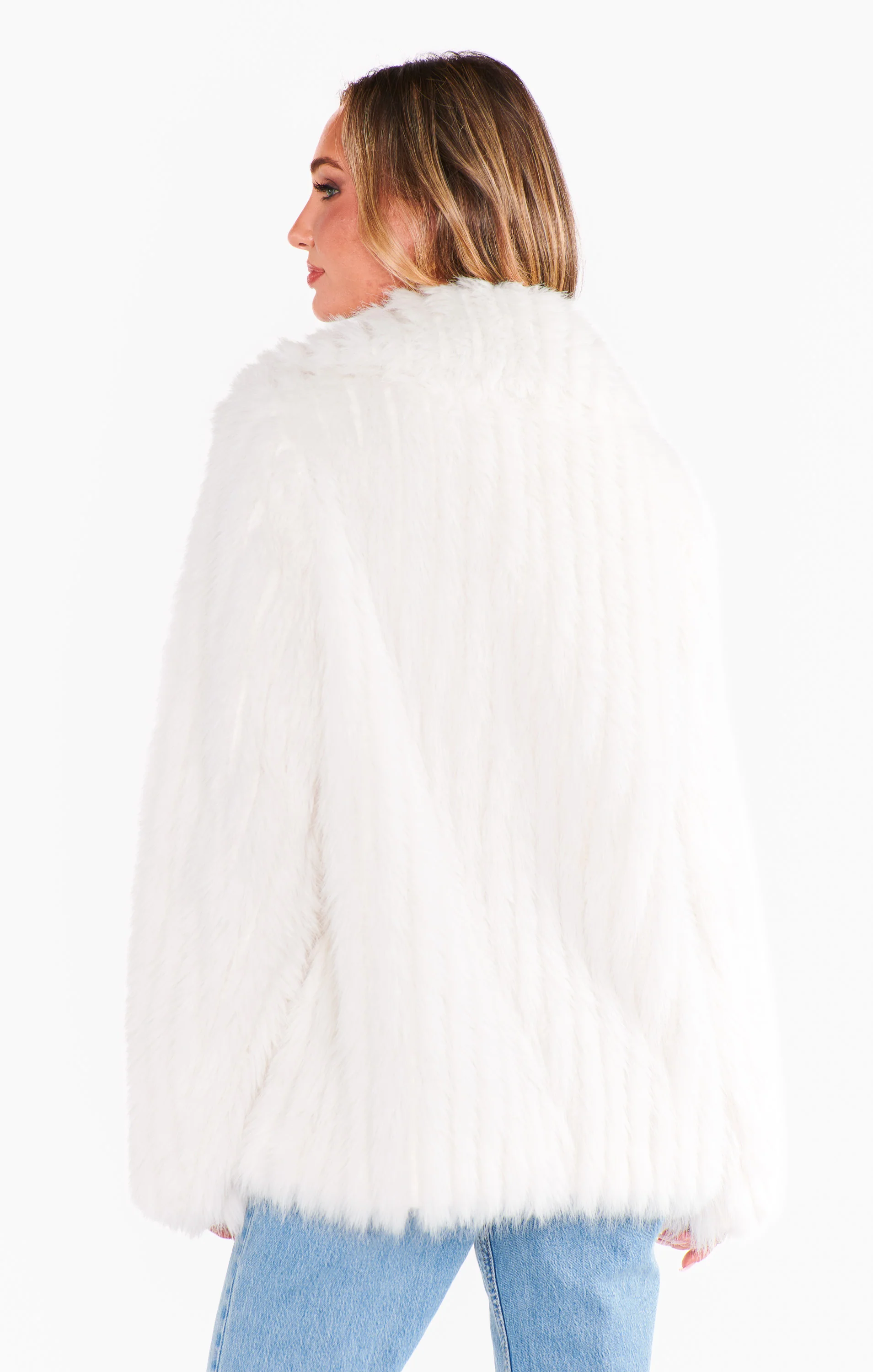 Salt Lake Fur Coat ~ White Faux Fur