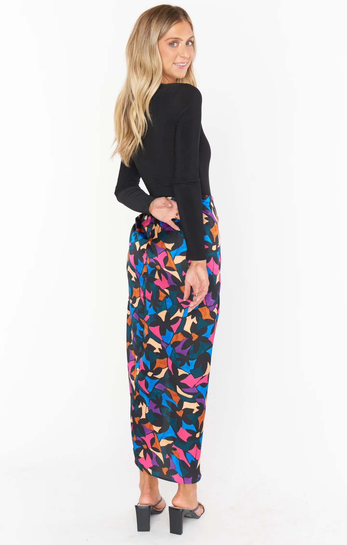 Wrap Me Up Skirt ~ Mosaic Magic Luxe Satin