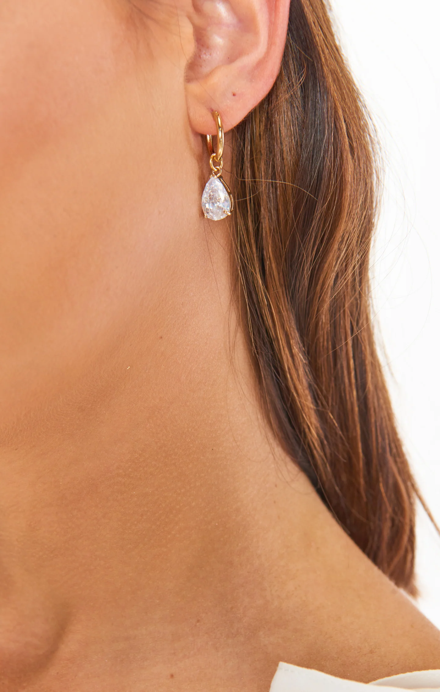 Vanessa Mooney Isabella Diamond Hoops ~ Gold