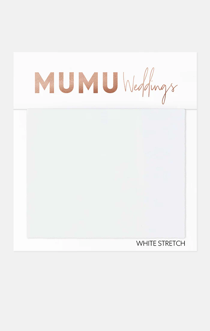 Bridesmaid Fabric Swatch ~ White Stretch