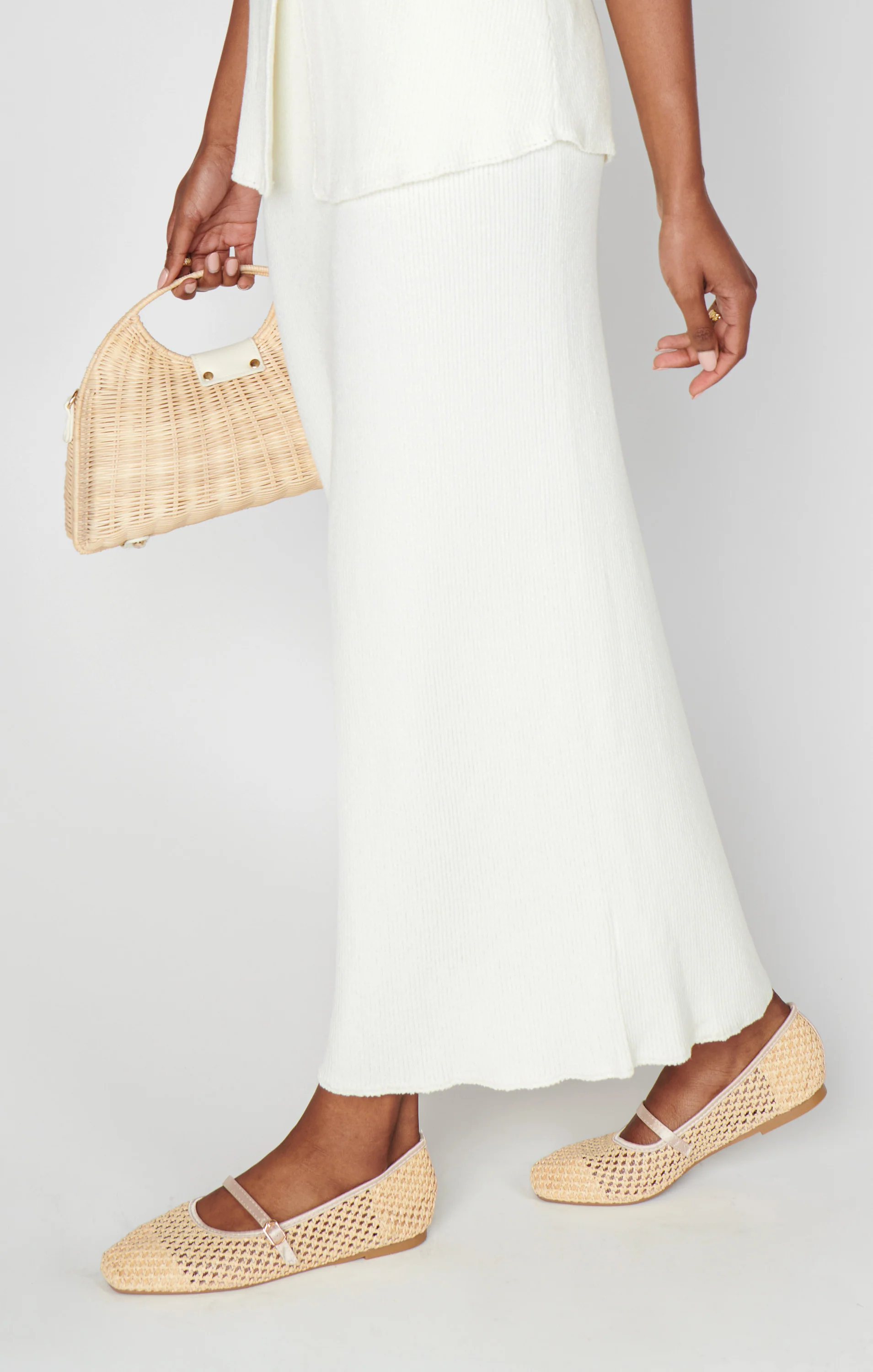 Josie Skirt ~ Ecru Knit